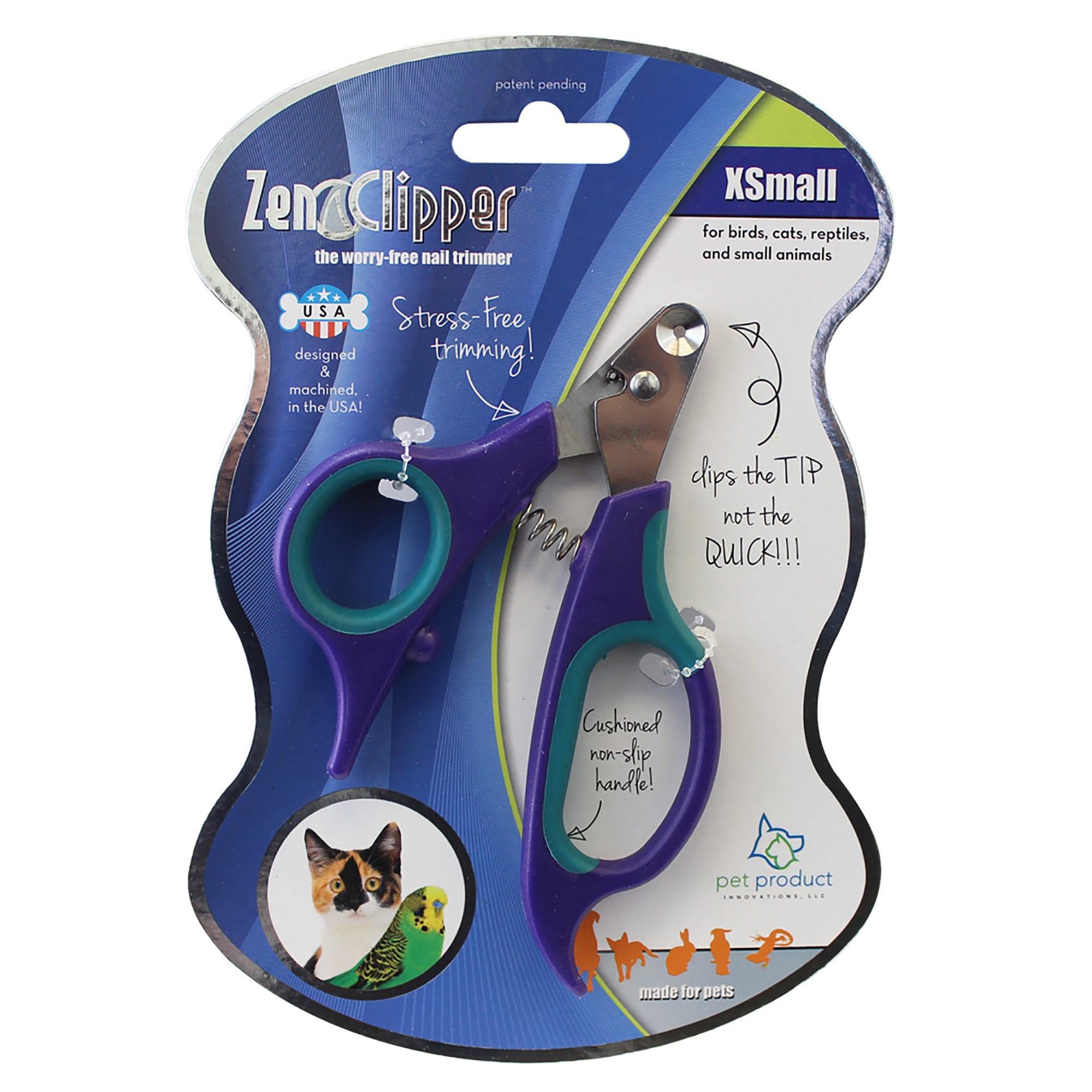 Pet Product Innovations Zen Clipper #2 for Dogs, X-Small, .2 LB, Purple / Teal