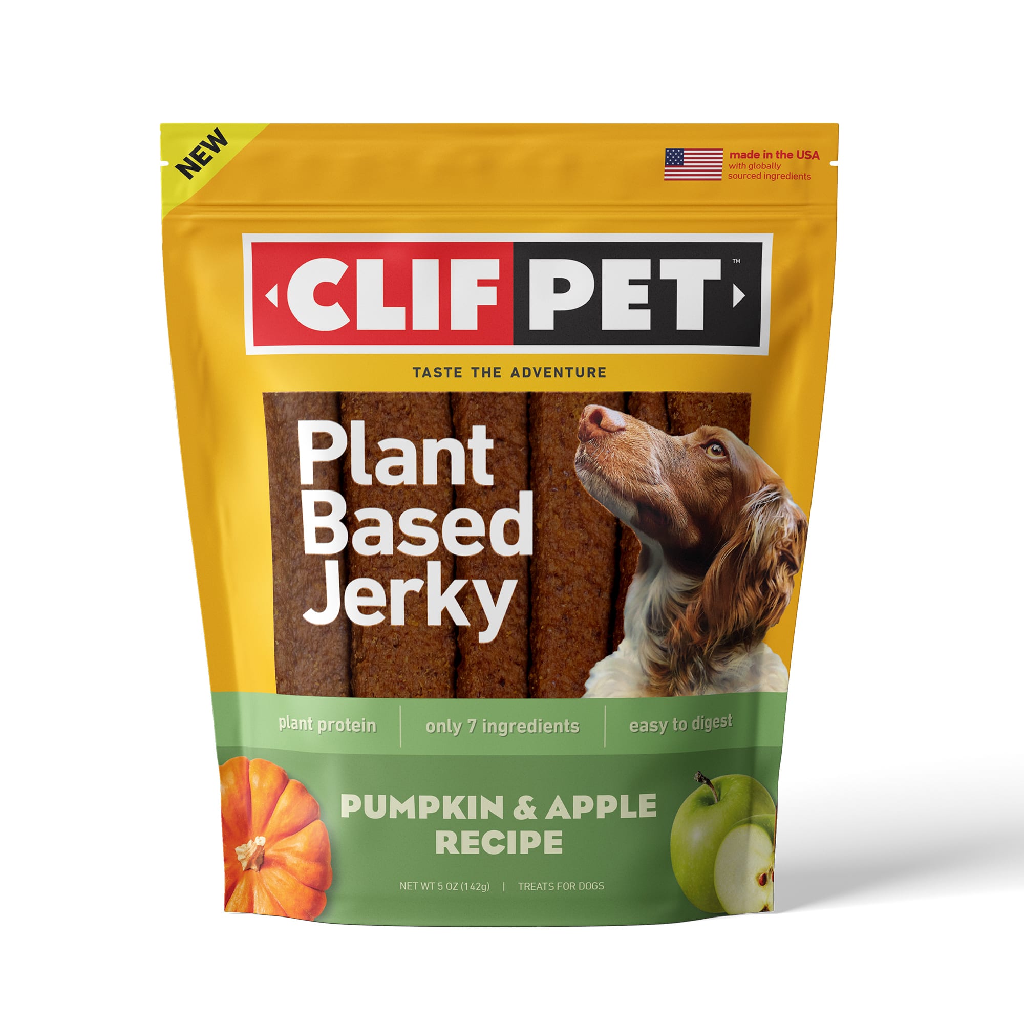 CLIF PET Plant Based Jerky Pumpkin and Apple Recipe Dog Treat, 5 oz. Petco