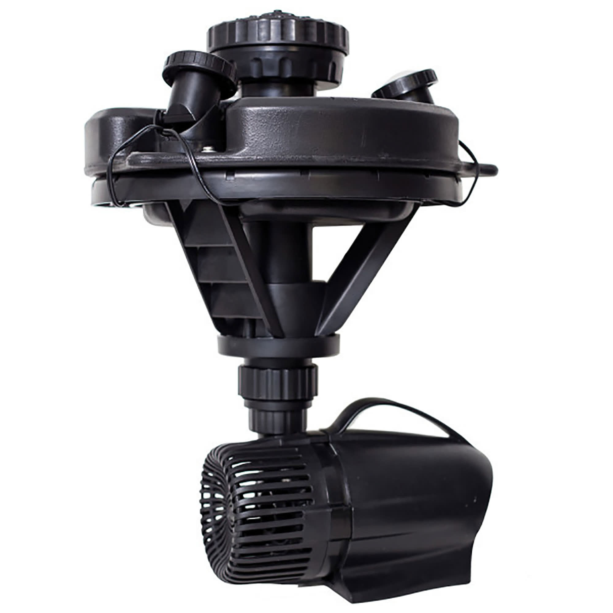 Pond Boss 1/4 HP Floating Fountain with Lights, 14.5 L X 14.3 W X 18.9 H, 130 W / 14.5 IN