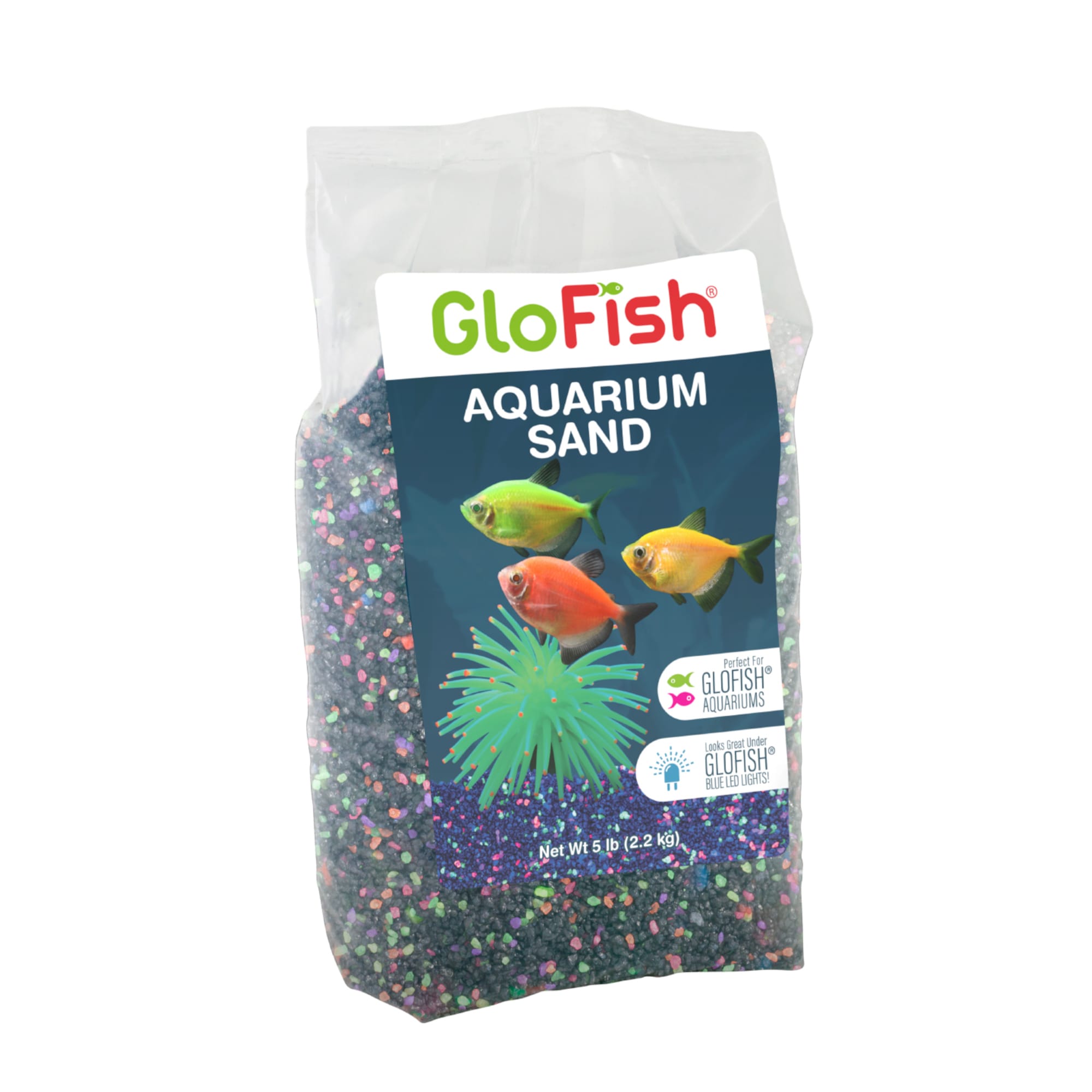 GloFish Black with Neon Aquarium Sand, 5 lbs.