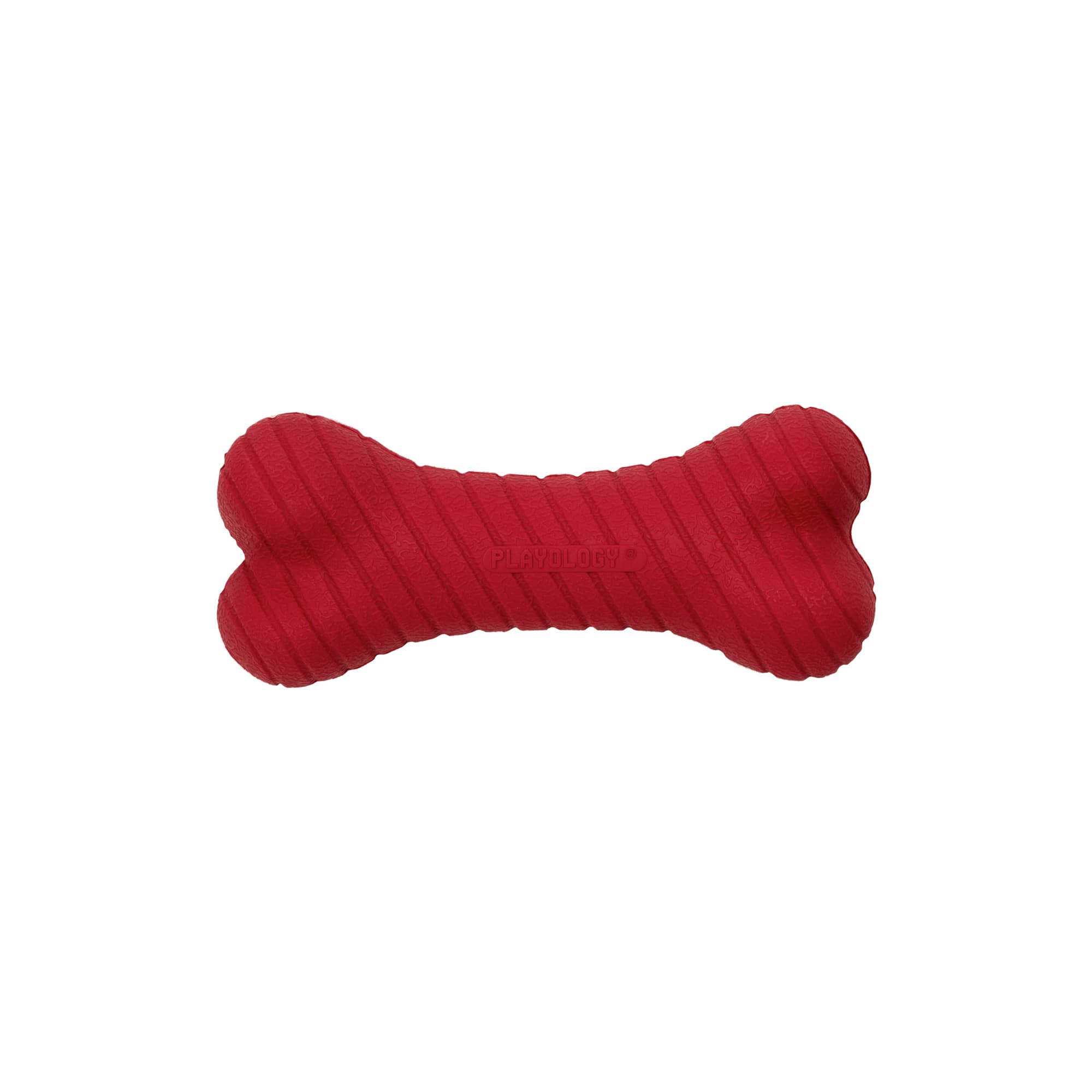 Playology Dual Layer Bone Holiday Prime Rib Dog Toy, Medium Petco
