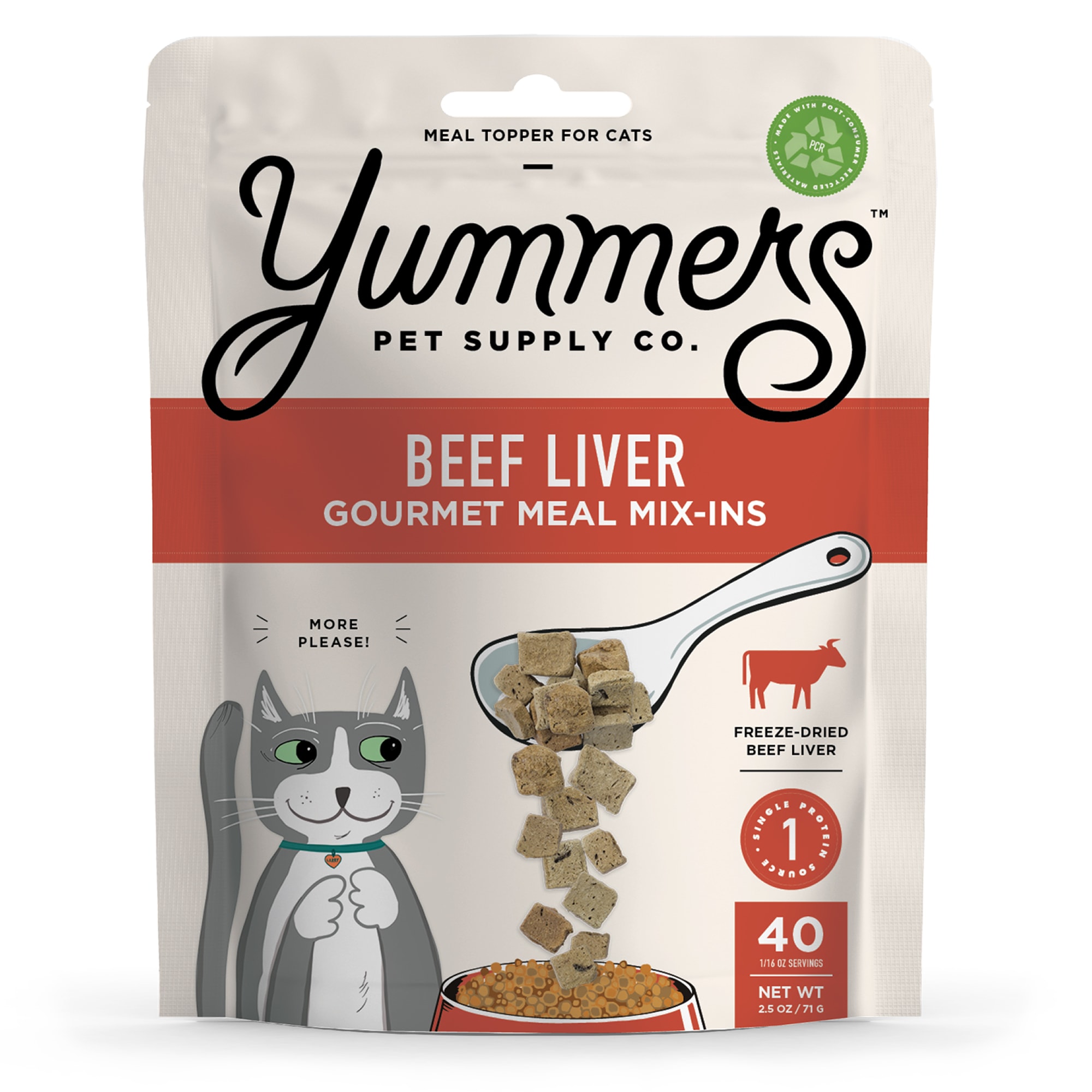 Yummers Freeze Dried Beef Liver Cat Food Topper 2 5 Oz Petco