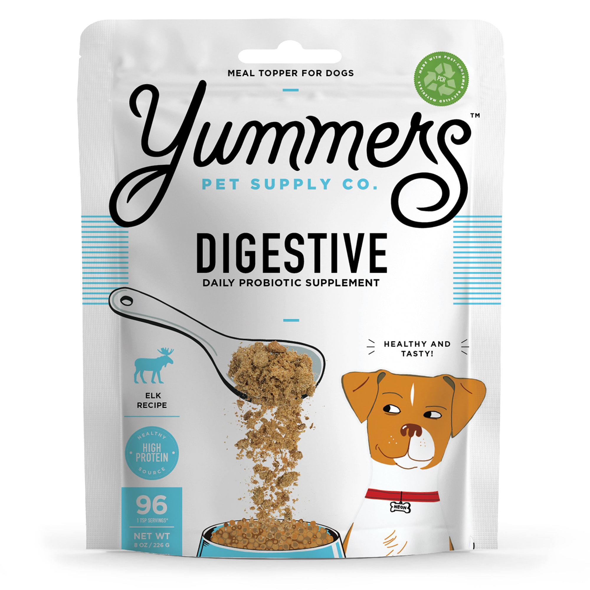 Yummers Digestive Functional Mix-Ins Elk Dog Food Topper, 8 oz