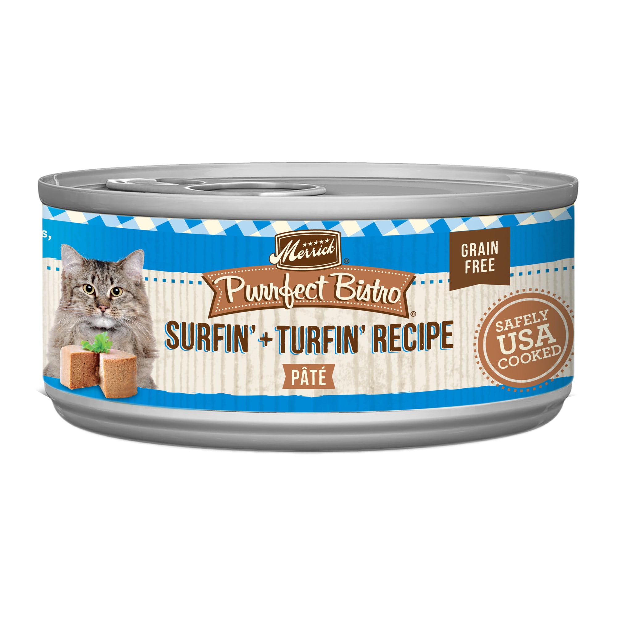 Merrick Purrfect Bistro Grain Free Surf Turf Recipe Pate Wet Cat