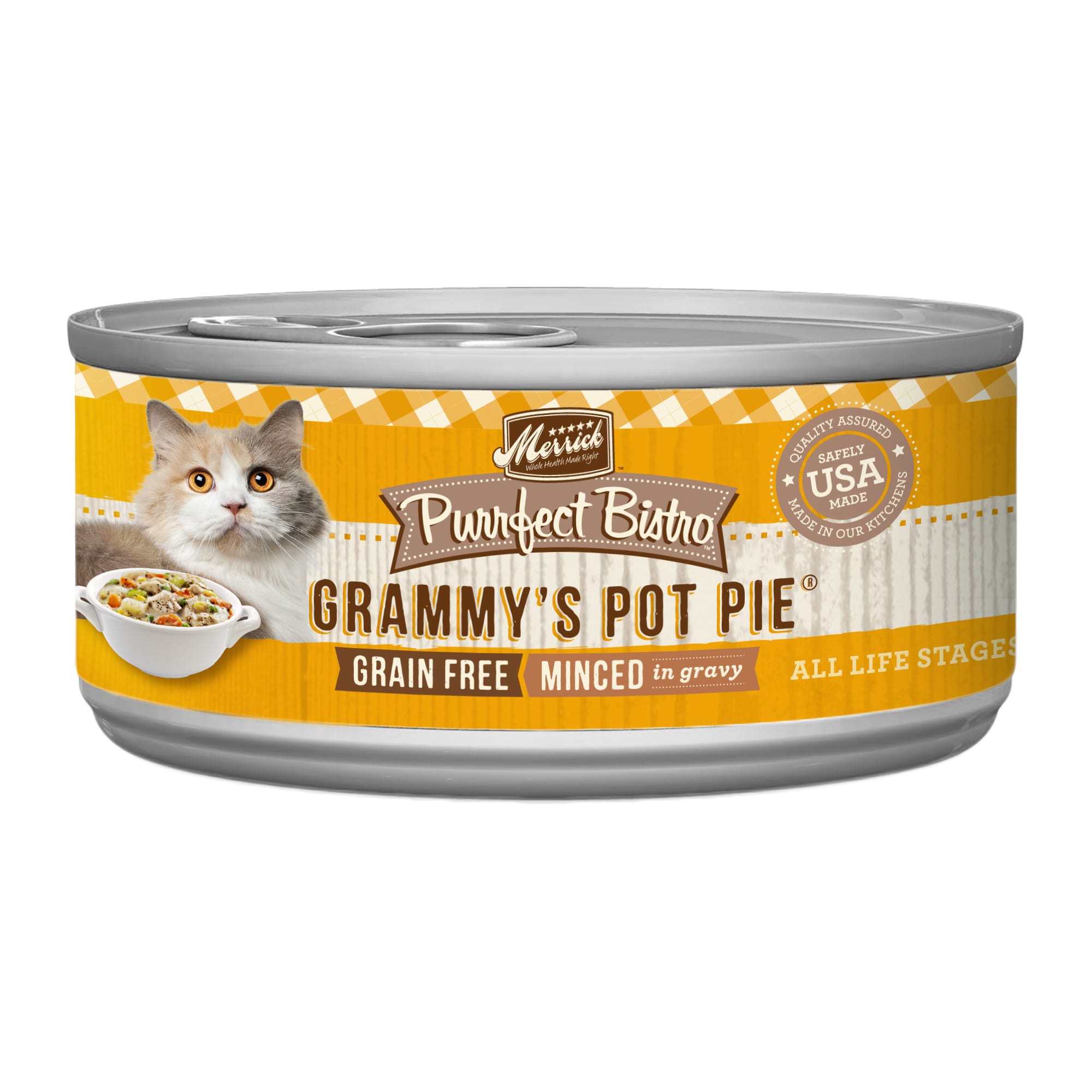 Merrick Purrfect Bistro Grain Free Grammy s Pot Pie Minced in