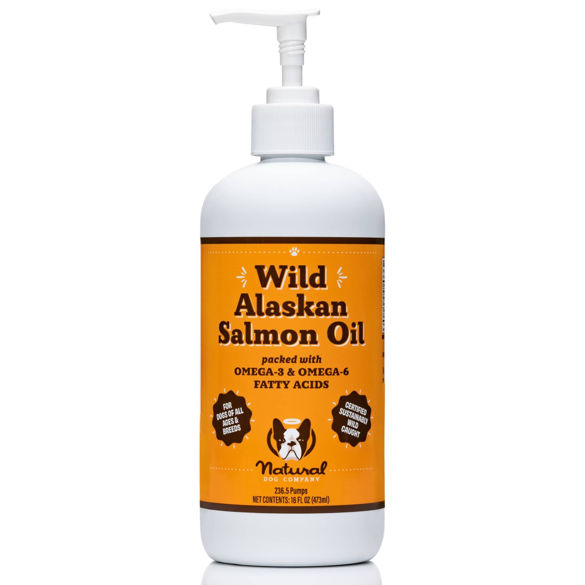 Natural Dog Company Wild Alaskan Salmon Oil For Dogs, 16 Fl. Oz. 