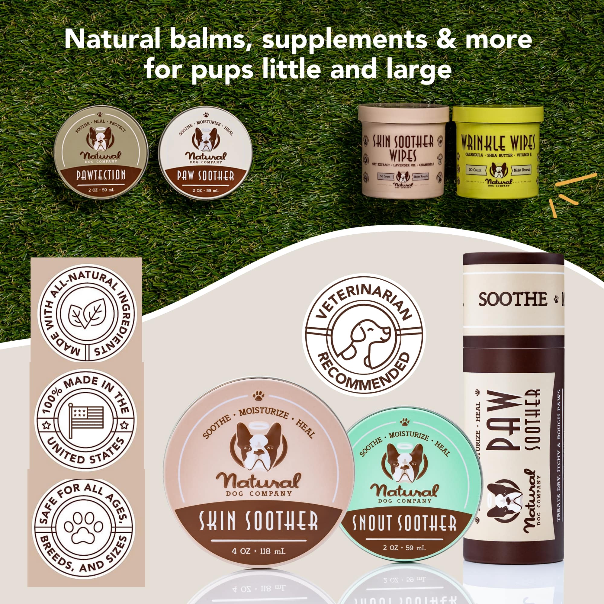 Natural Dog Company Paw Soother Balm Stick for Dogs 2 oz. Petco