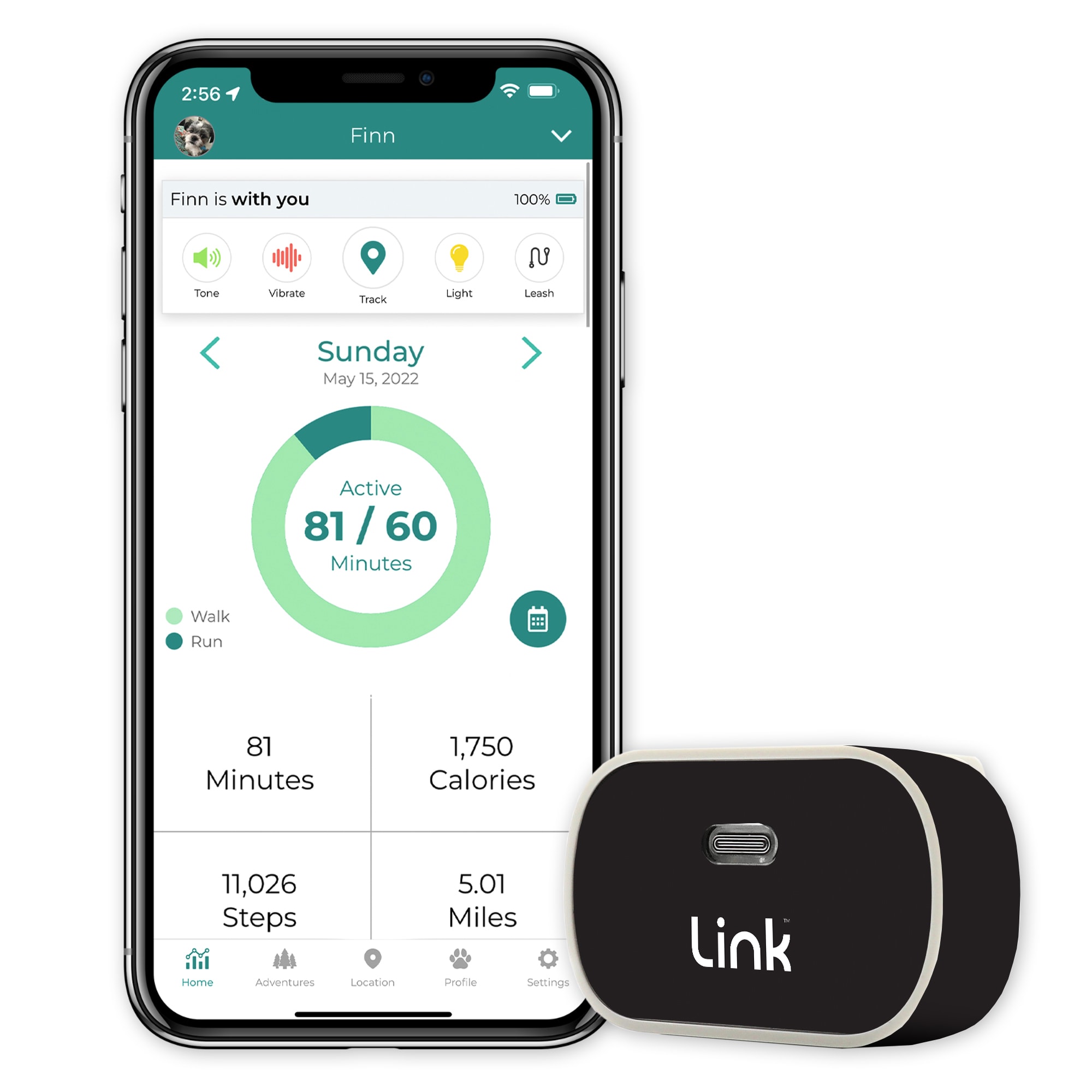 Link My Pet GPS Tracker & Activity Monitor with LED