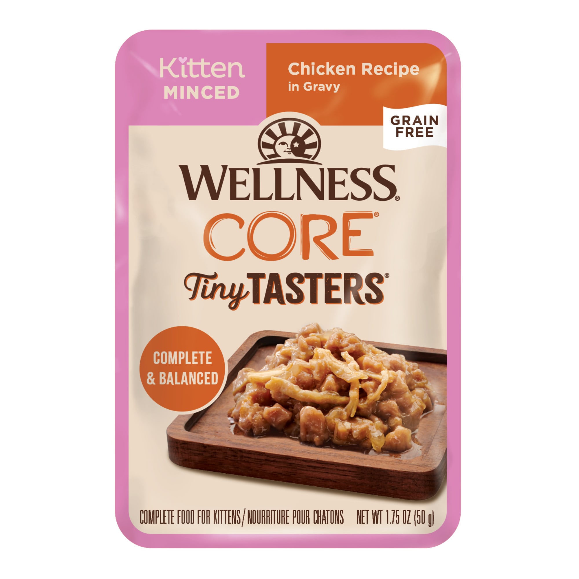 Wellness CORE Minced Chicken in Gravy Tiny Tasters Wet Kitten Food