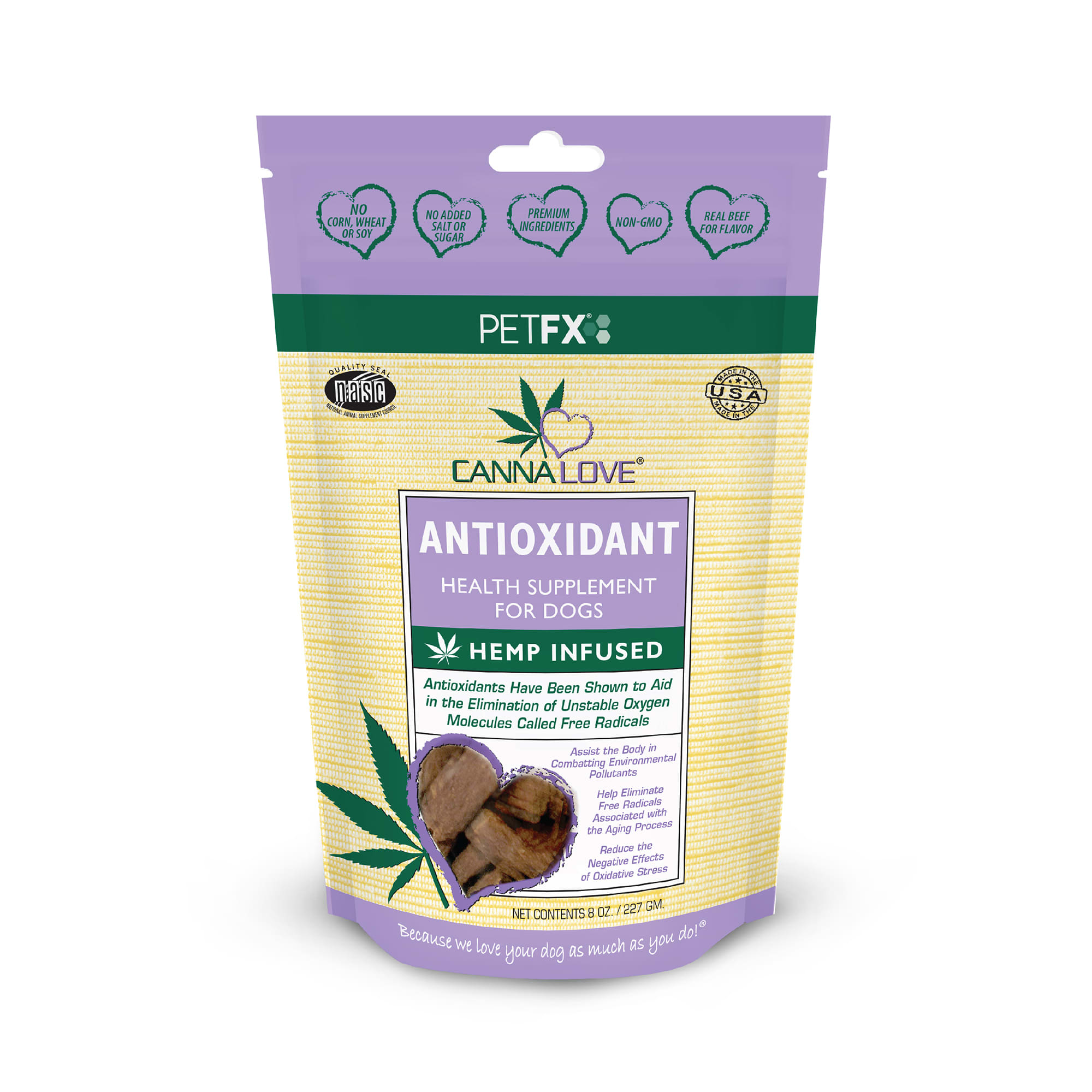 CannaLove PetFX Hemp & Antioxidant Dog Supplement Sticks 8 oz