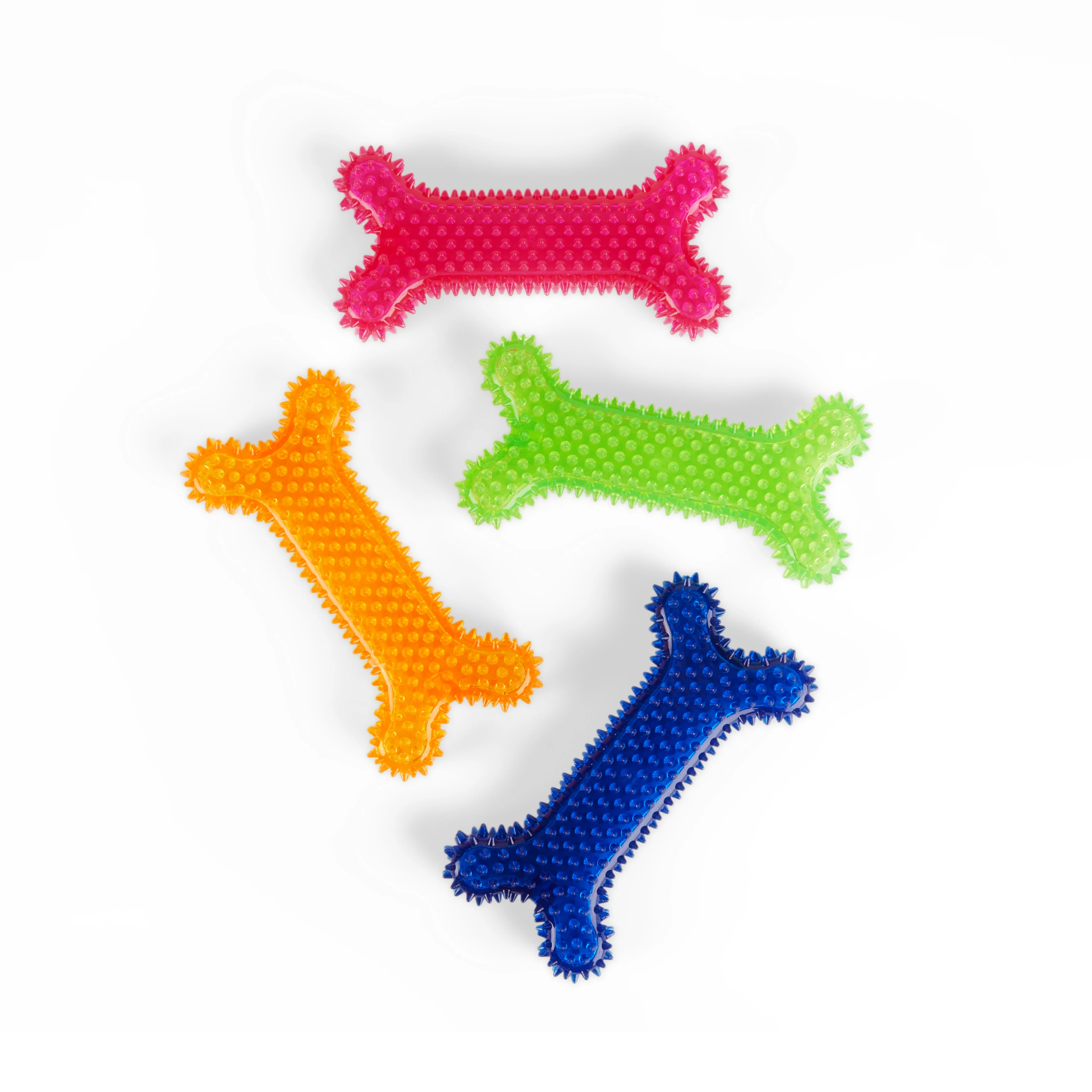 Leaps & Bounds Spiny Bone Assorted Medium Chew Toy for Dogs | Petco