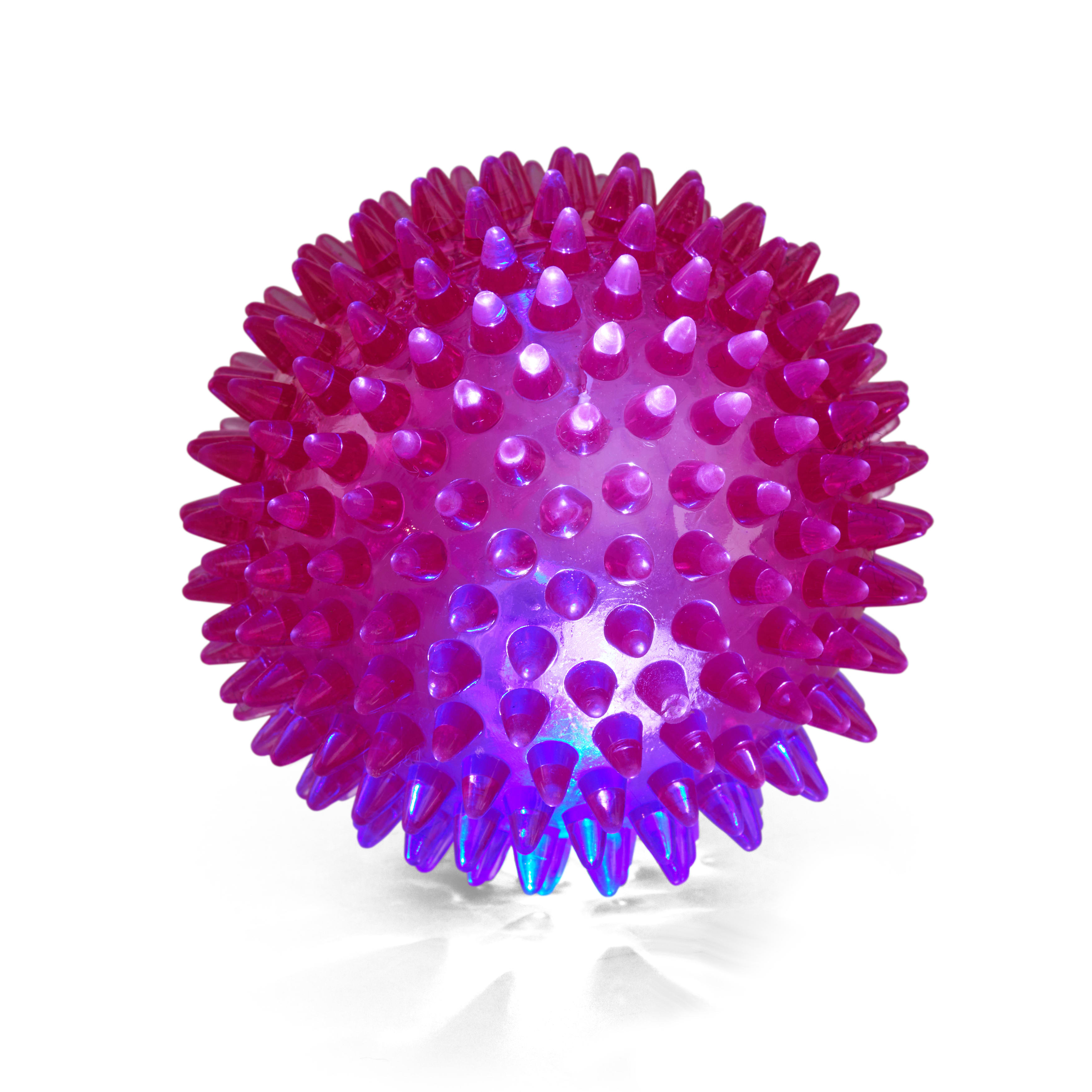 Leaps & Bounds LED Light-Up Spiny Ball Toy for Dogs in, Medium