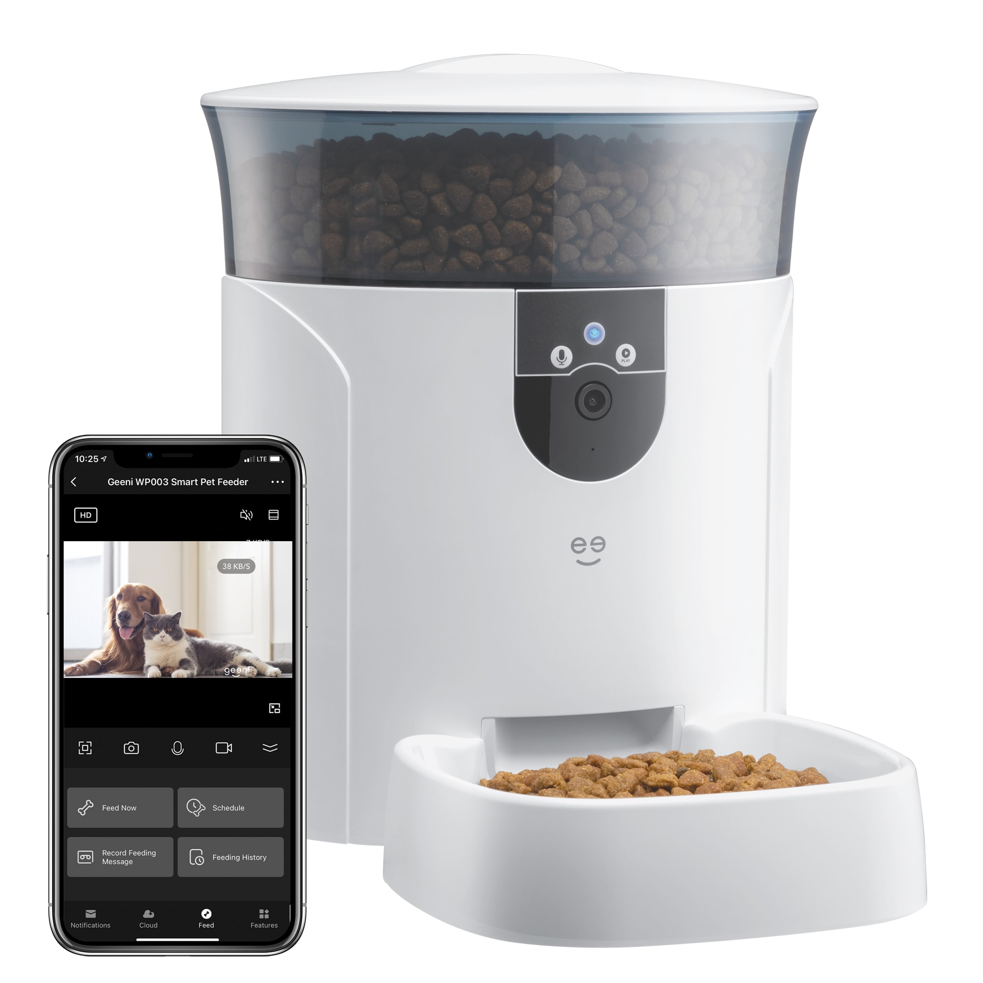 Wifi pet hotsell feeder with camera