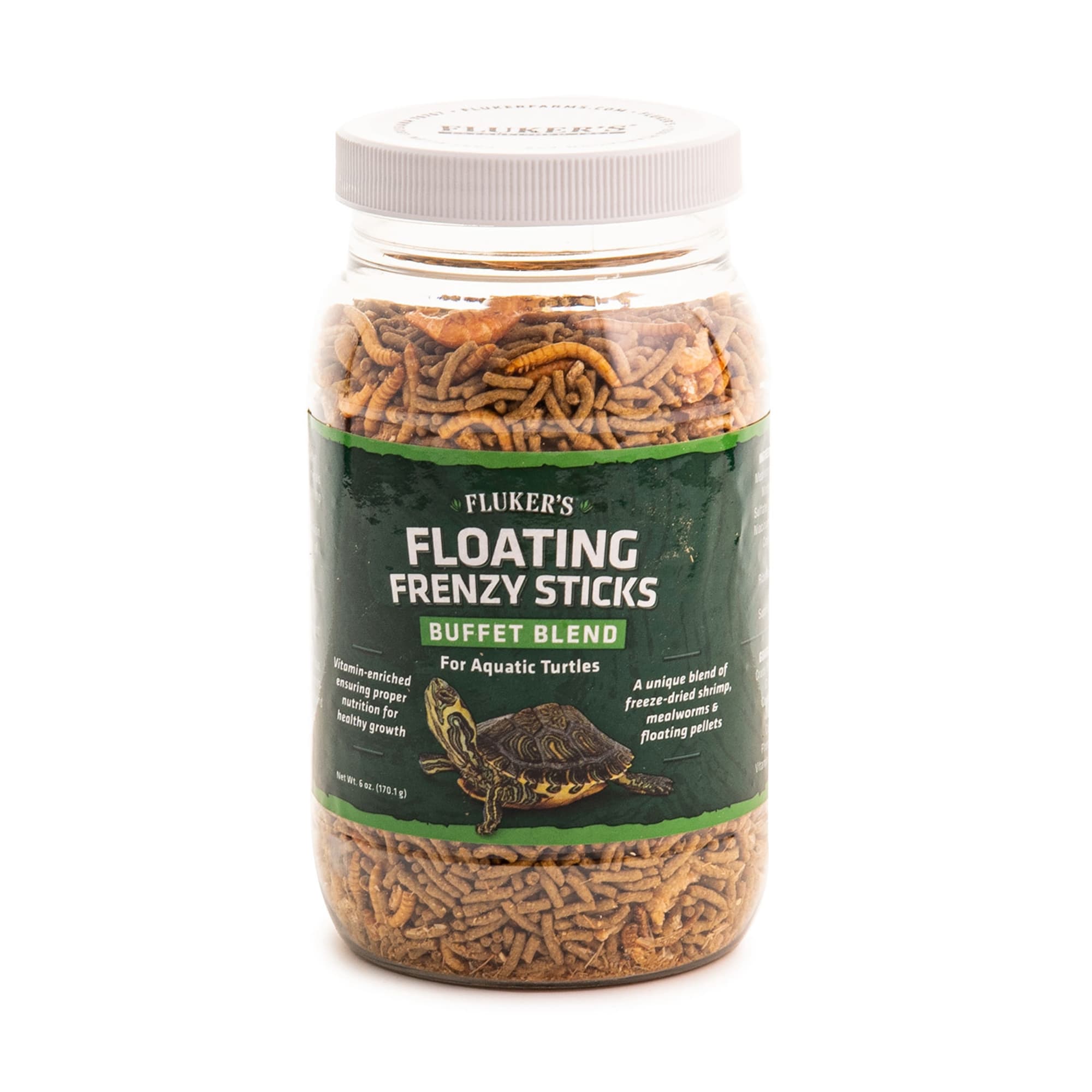 Fluker's Buffet Blend Floating Frenzy Sticks for Aquatic Turtles, 6 oz