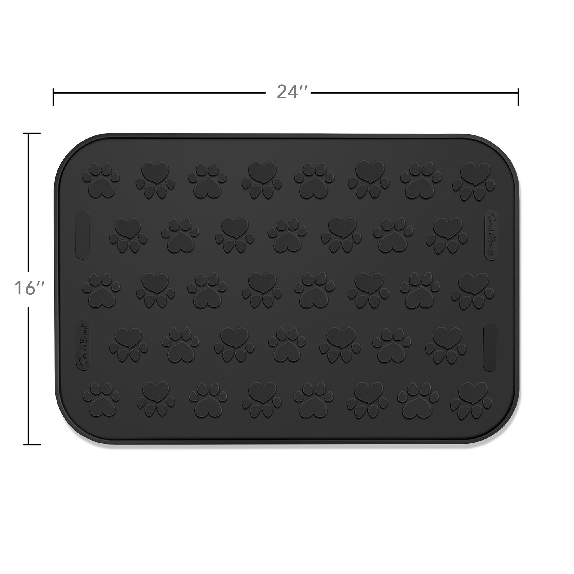 Dog Bowl Mat, NWFHTD Dog Mat for Food and Water Pet Cat Large Small  Silicone Rubber Plastic Waterproof Feeding Eating Dish Placemat Trays with  Edges Lip for Floor 17.7x11.8 Dark Grey