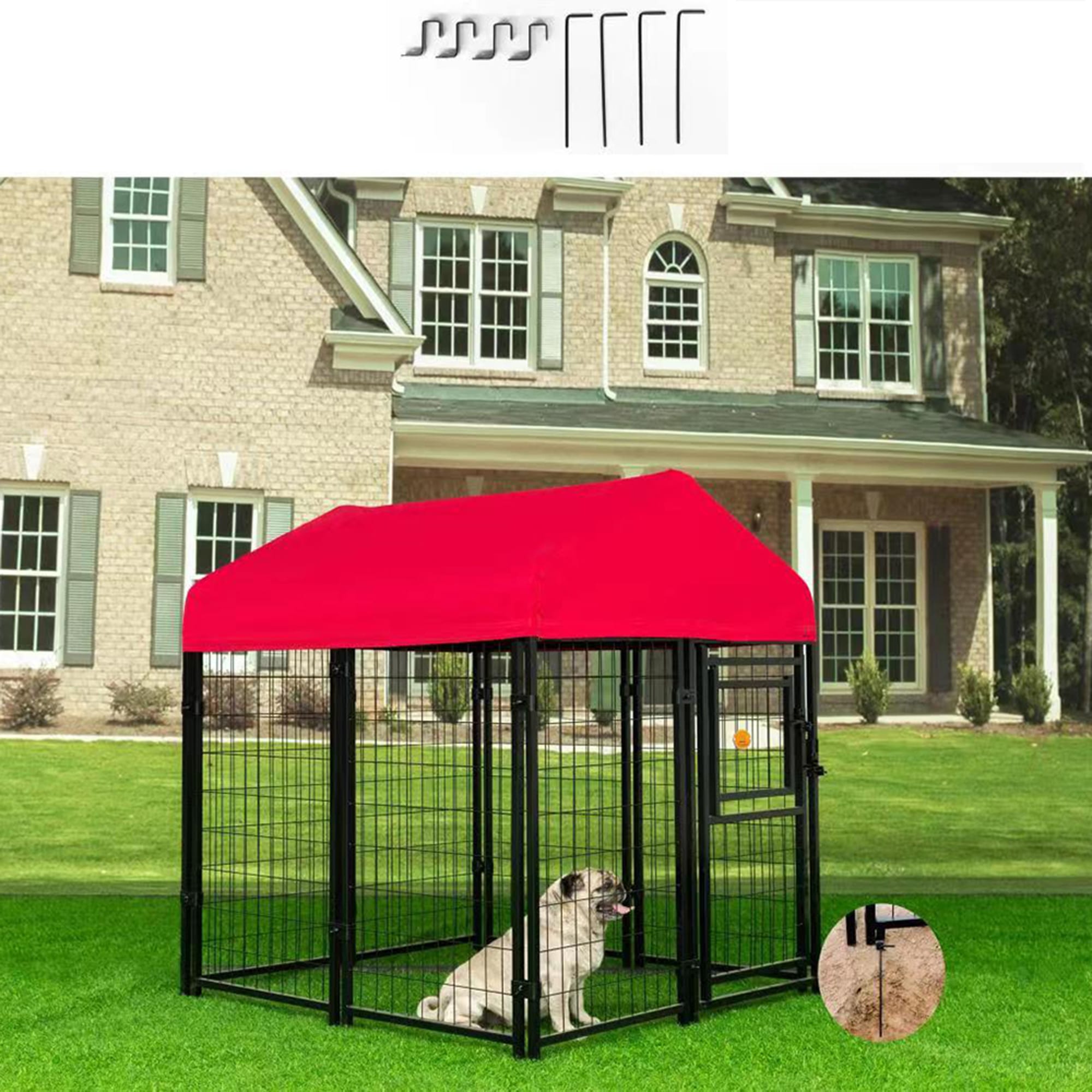 KennelMaster Black Welded Wire Kennel Kit for Dogs 96 L X 48 W X 72 H Petco