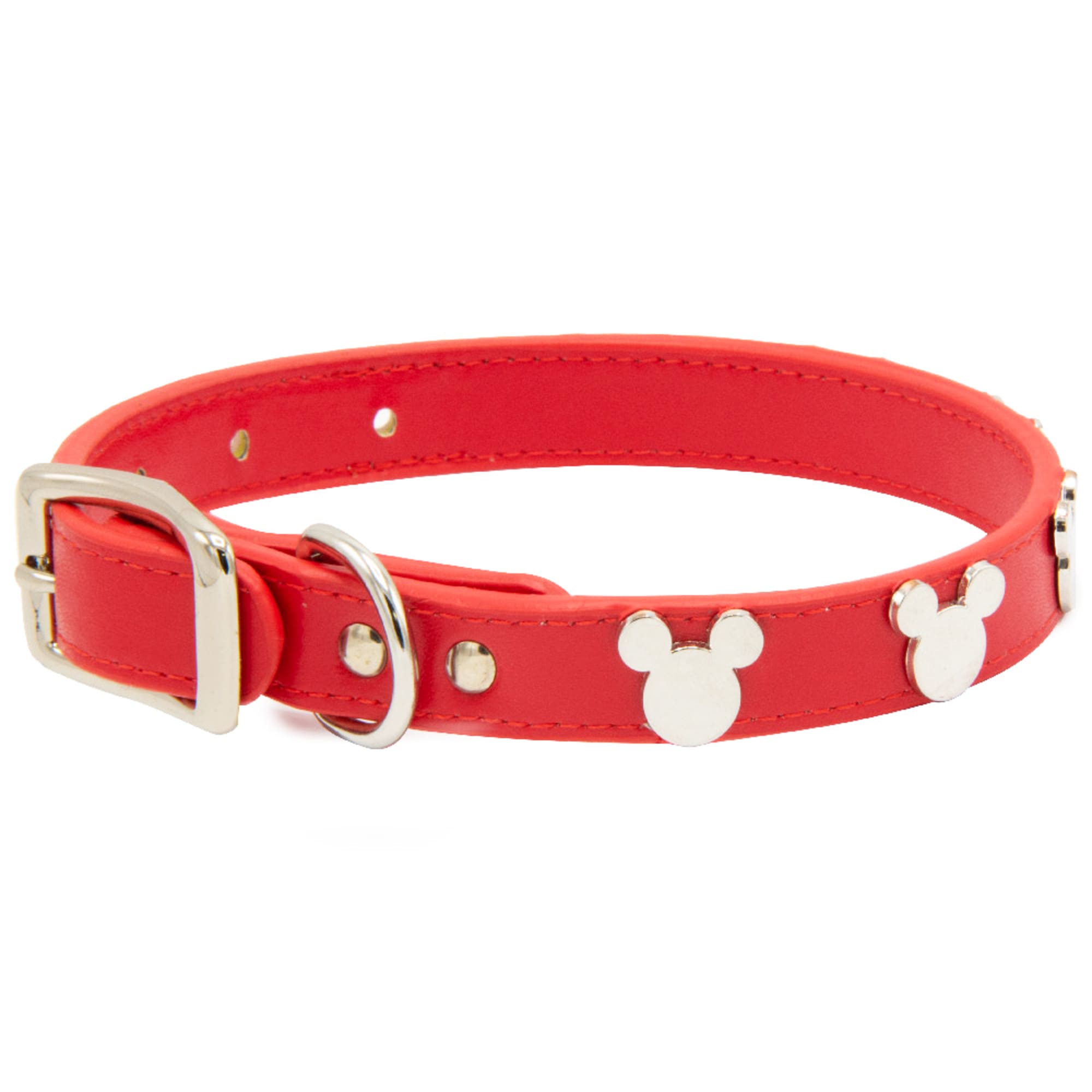 Buckle-Down Disney Mickey Mouse Vegan Leather Dog Collar, Small