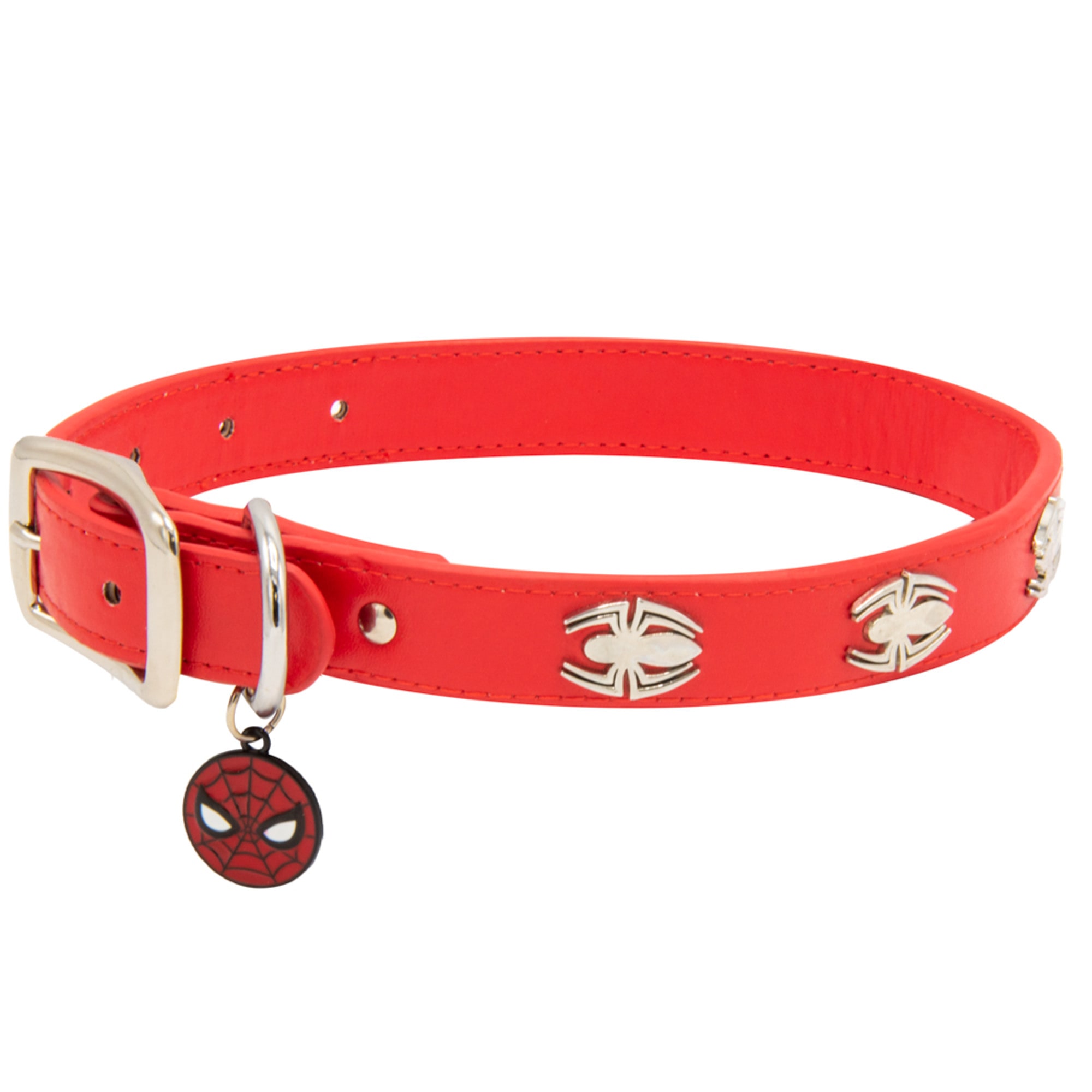 Buckle-Down DC Comics Spider Man Vegan Leather Dog Collar, Large