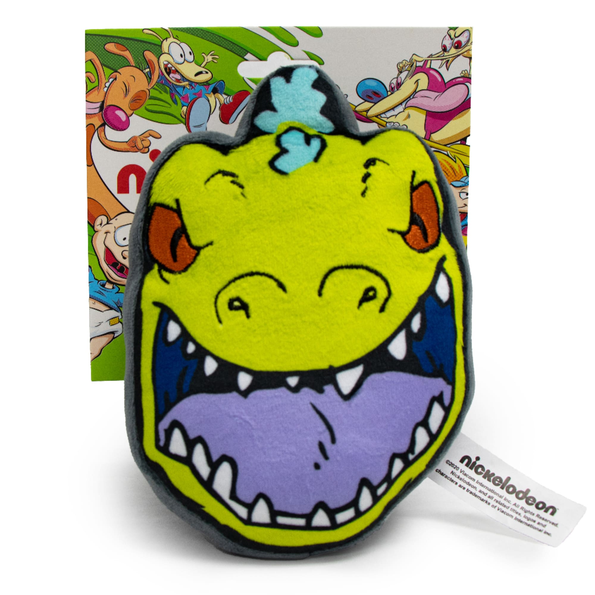 BuckleDown Nickelodeon Rugrats Reptar Roar Face Plush Squeaker Dog Toy