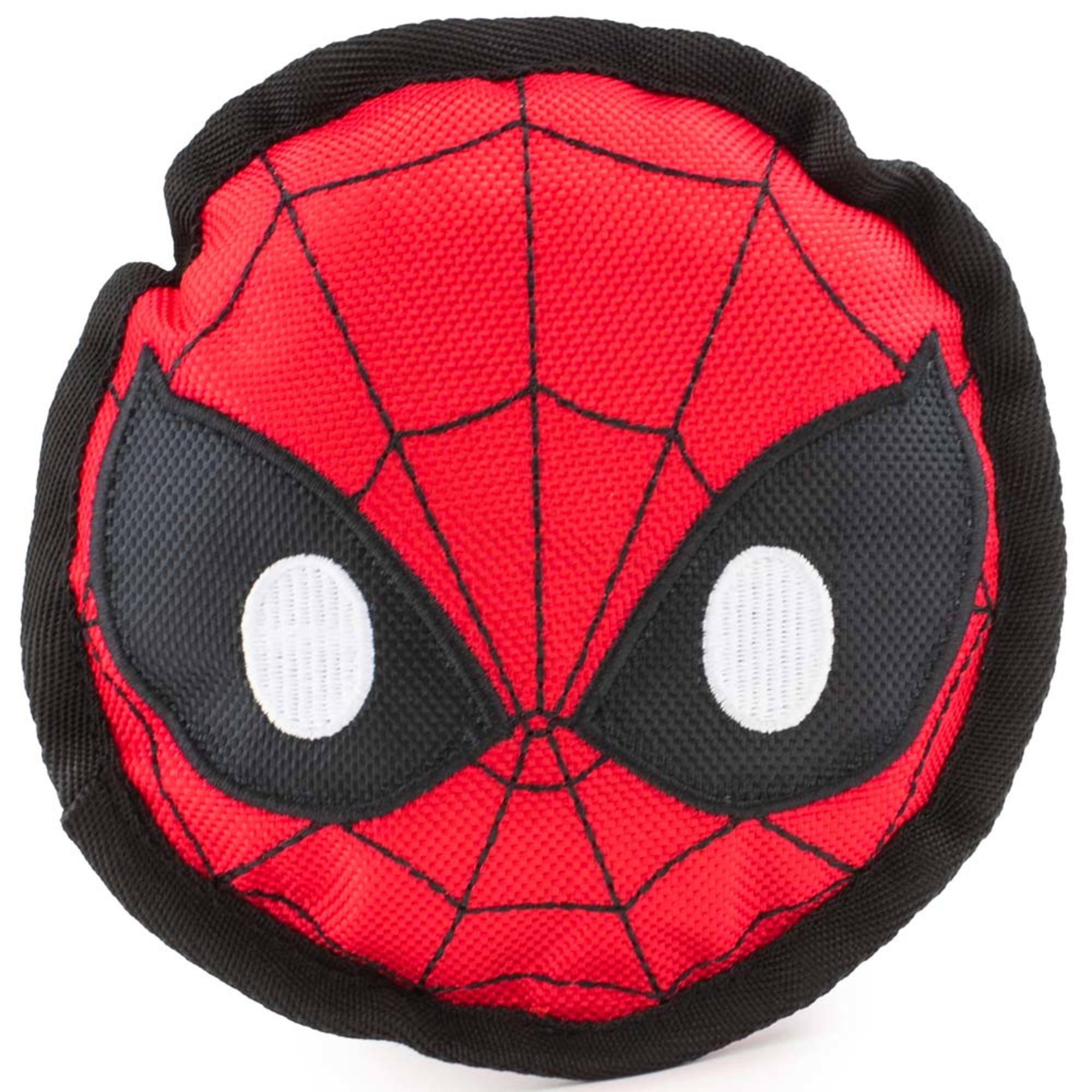 Buckle-Down Red/Black/White Marvel Ballistic Spider-Man Face Squeaker Dog  Toy, X-Small | Petco