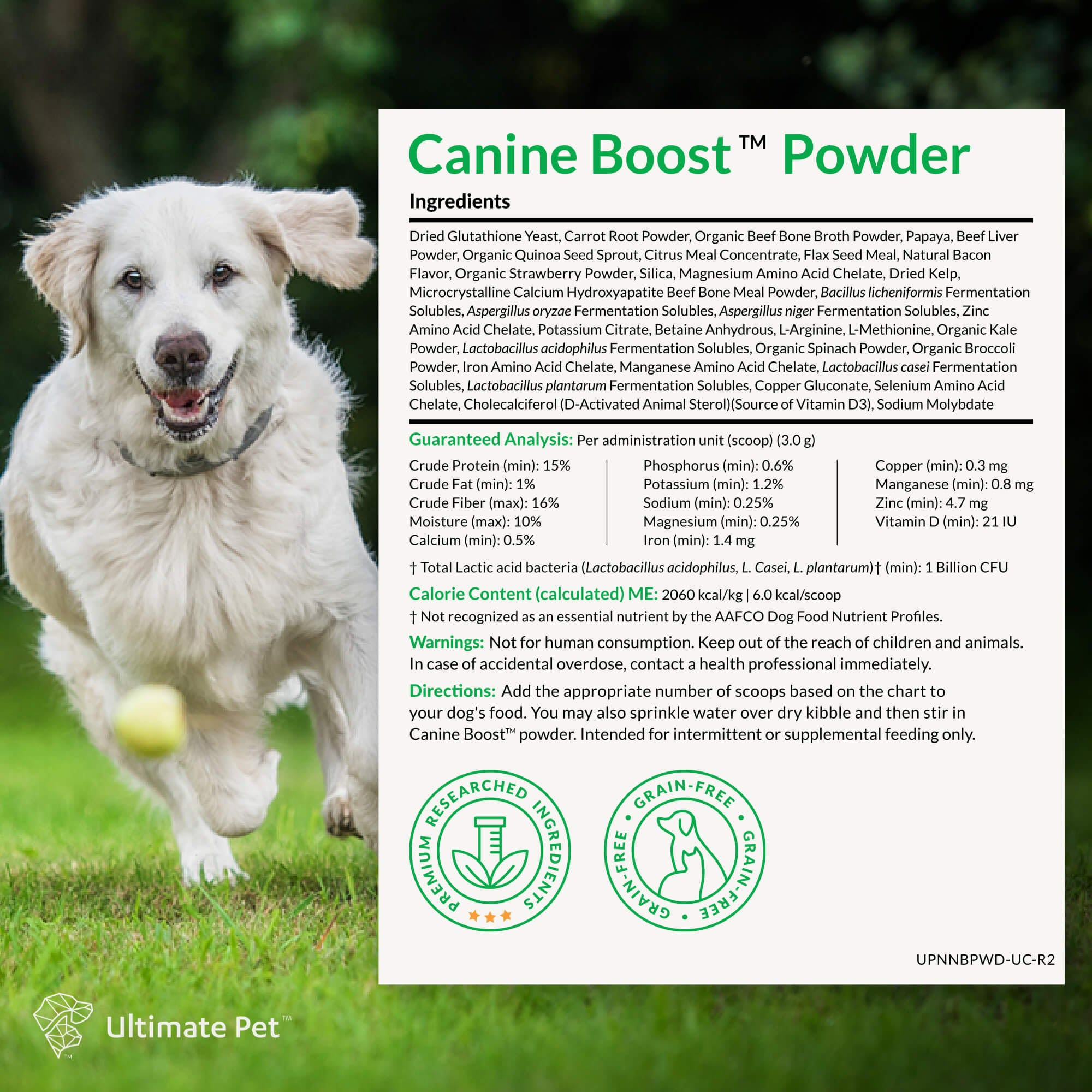 Ultimate Pet Nutrition Canine Boost Powder Supplement for Dogs