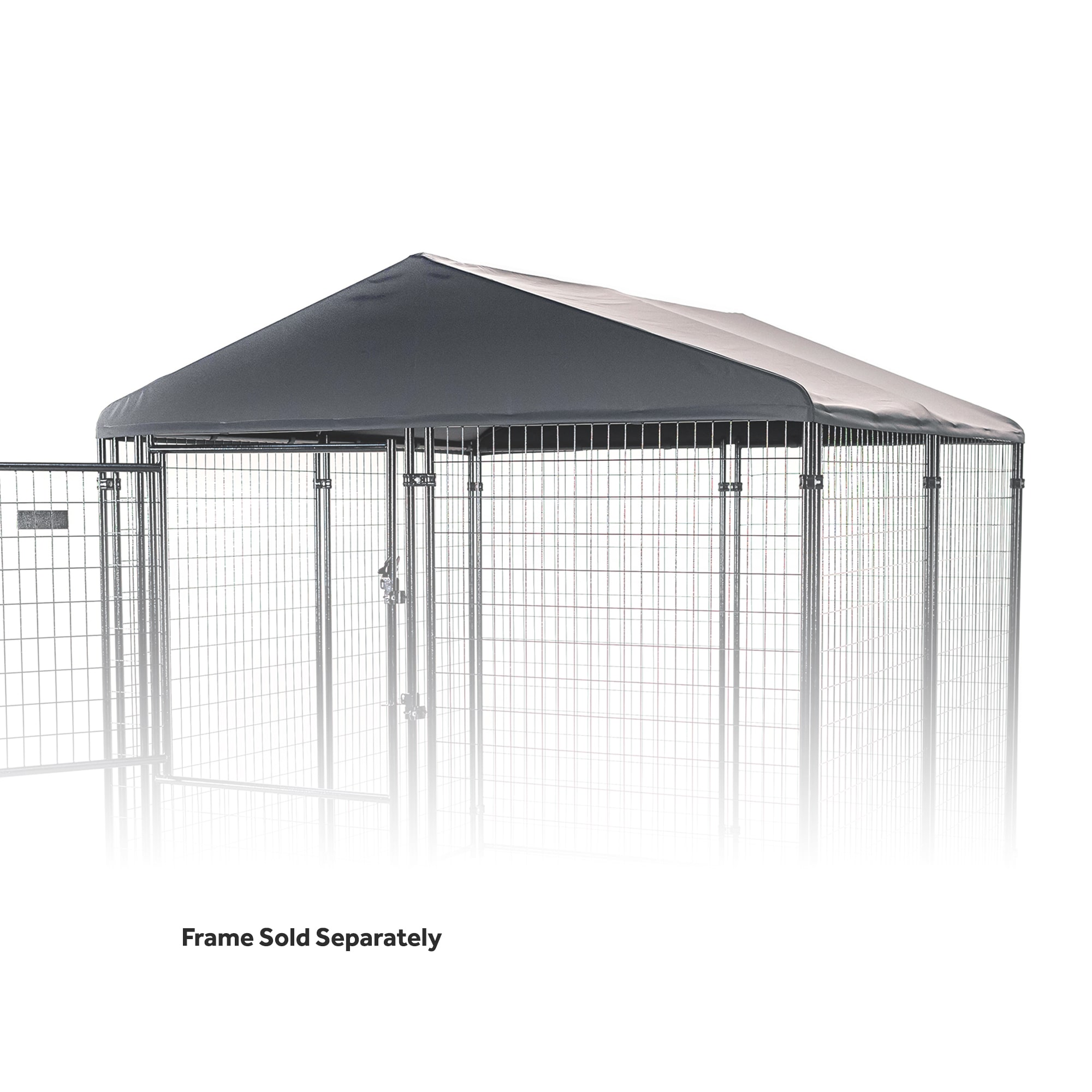 Lucky Dog 8x8 Grey Canopy Kennel Cover UPF 50+ & Waterproof