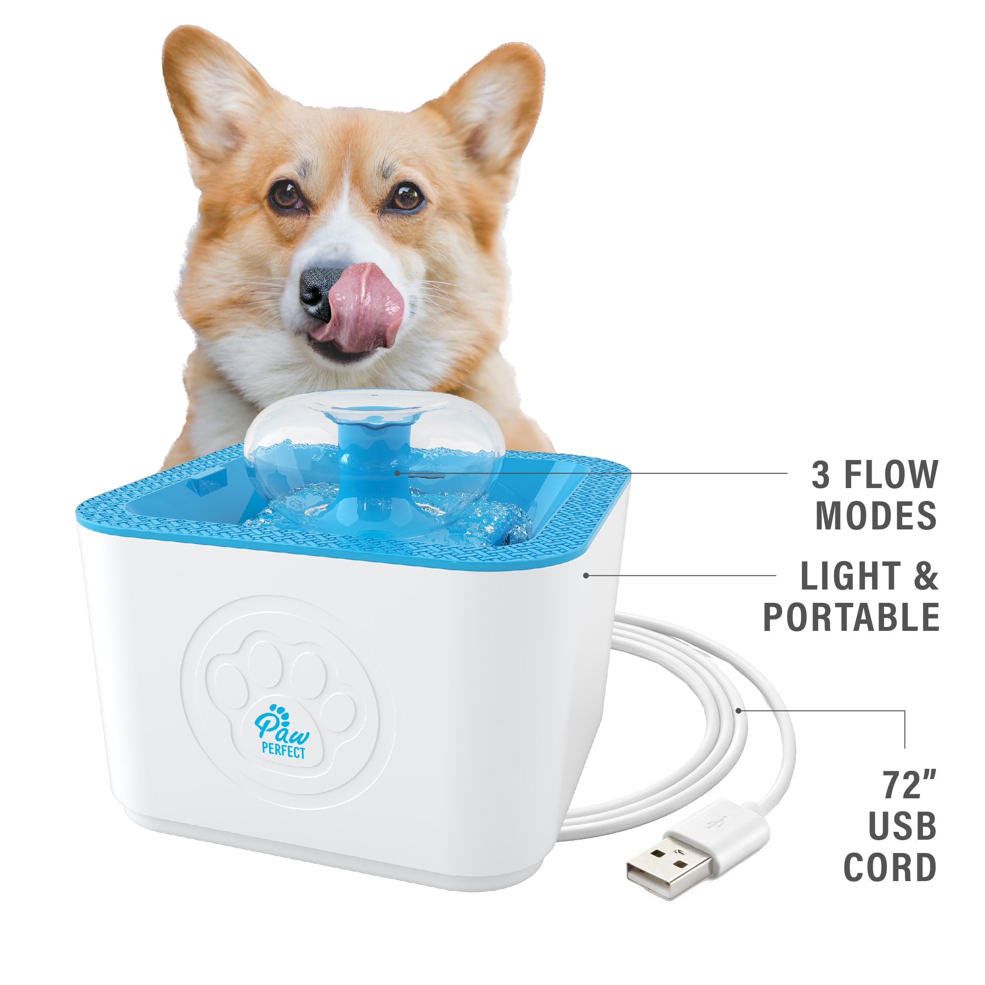 PawPerfect Water Fountain for Dogs Cats