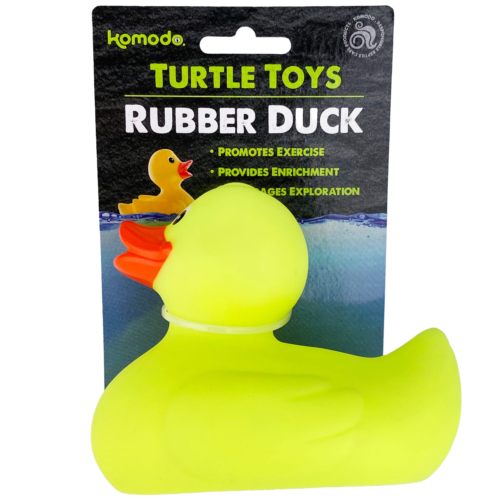 Multipet Komodo Assorted Rubber Duck Turtle Toy, Medium
