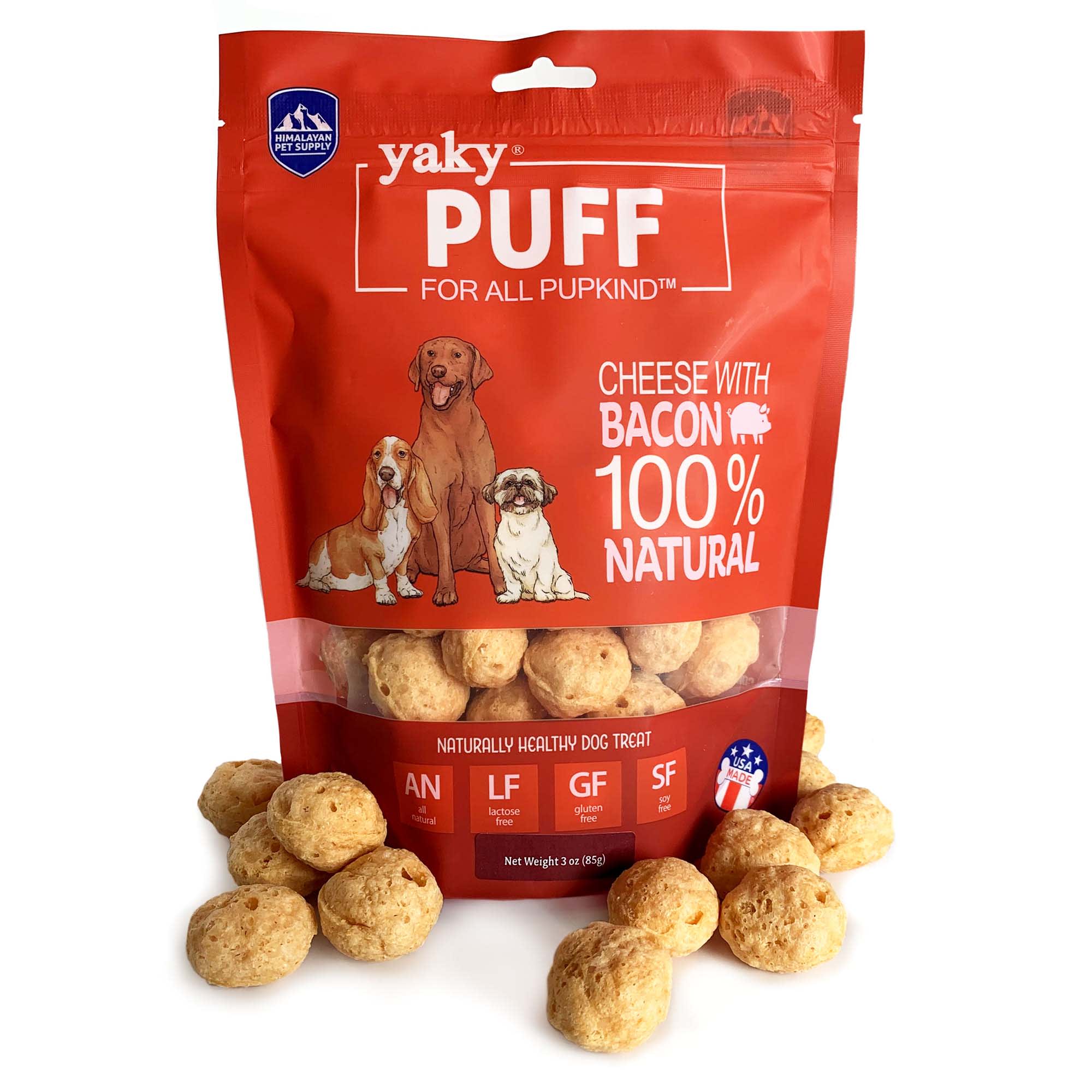 Himalayan Dog Chew Yaky Puff Bacon Dog Treats 3 oz. Petco