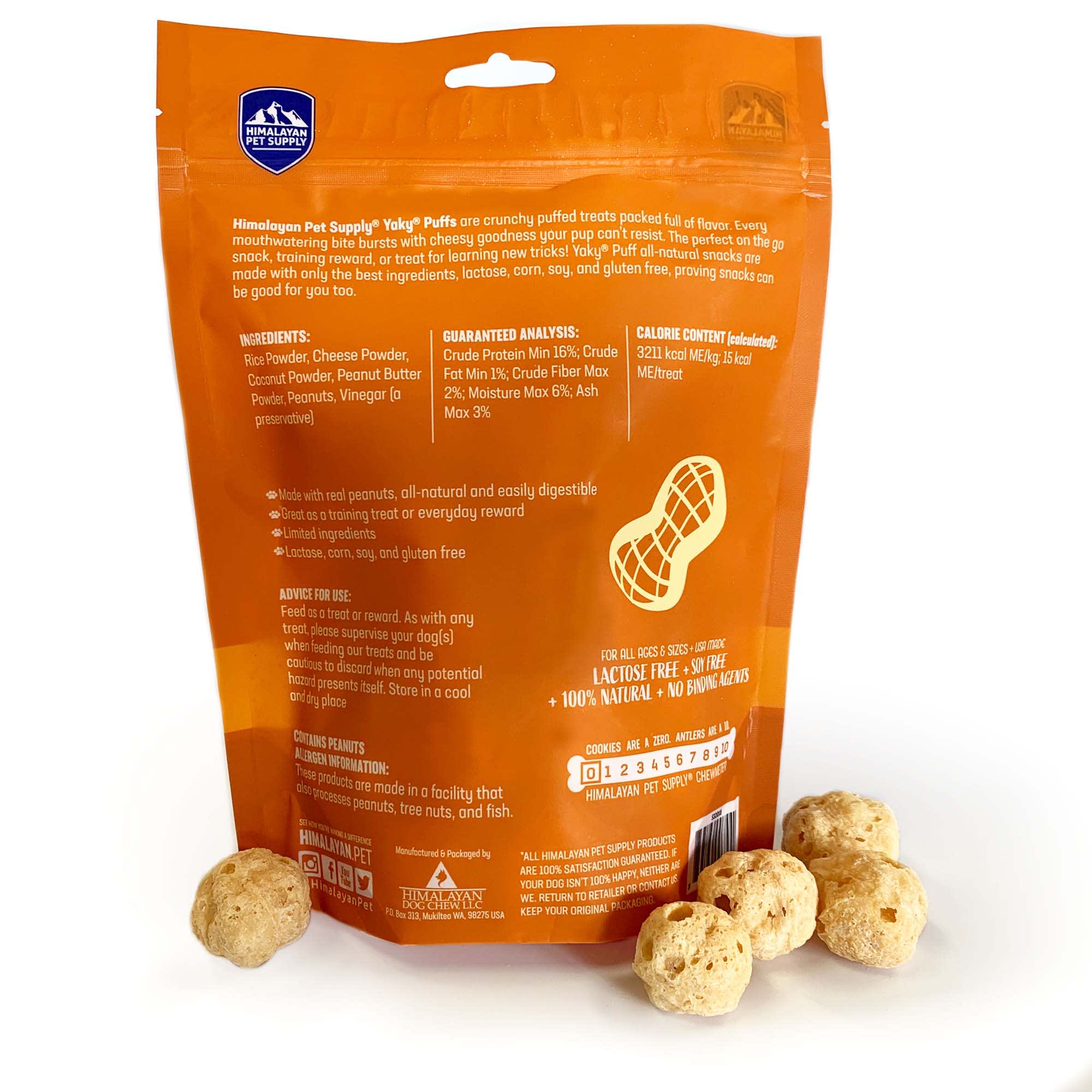 Himalayan Dog Chew Yaky Puff Peanut Butter Dog Treats, Petco