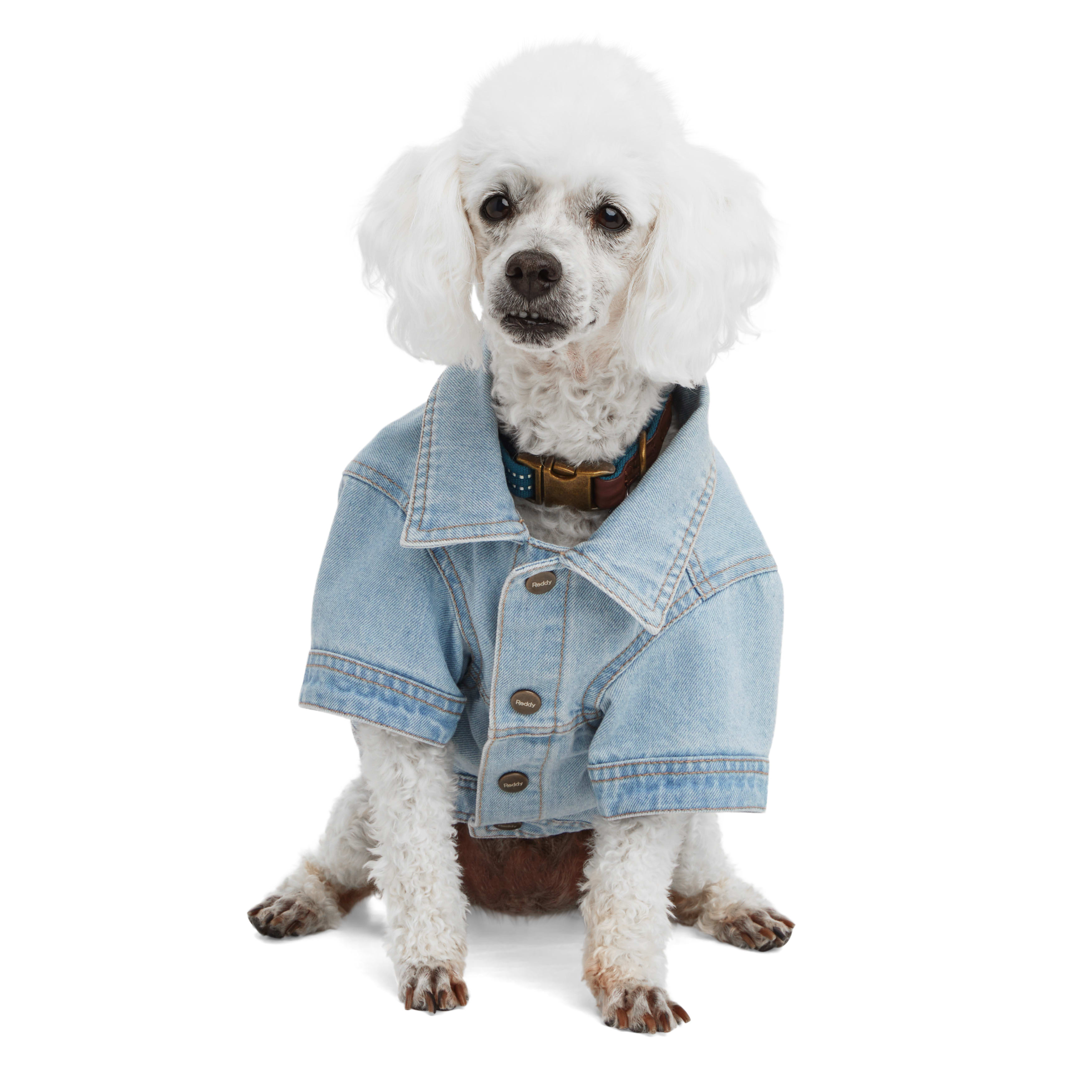 Reddy Denim Jacket for Dogs, Dark Wash, X-Small | Petco