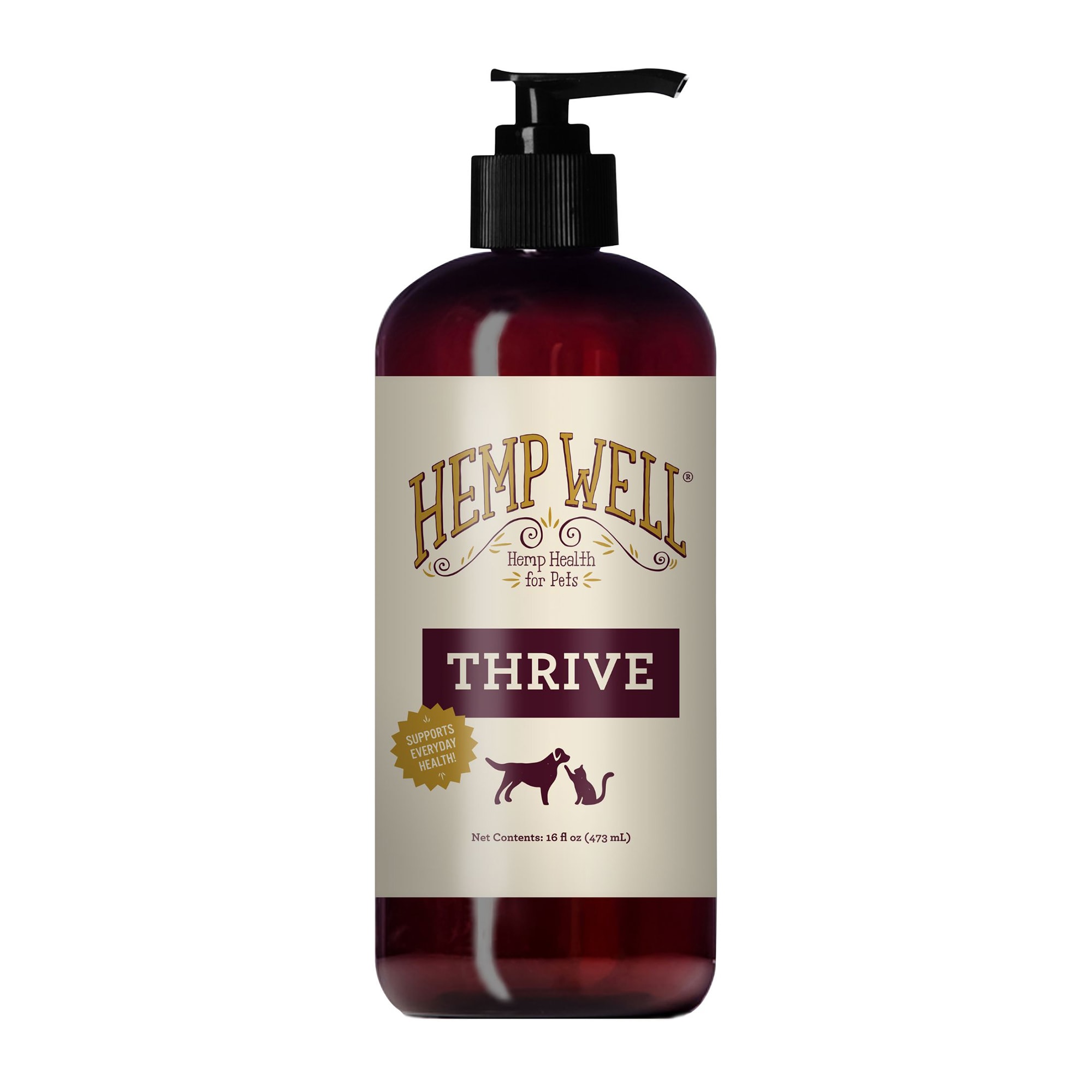 Hemp Well Thrive Oil for Dogs & Cats, OmegaRich 16oz
