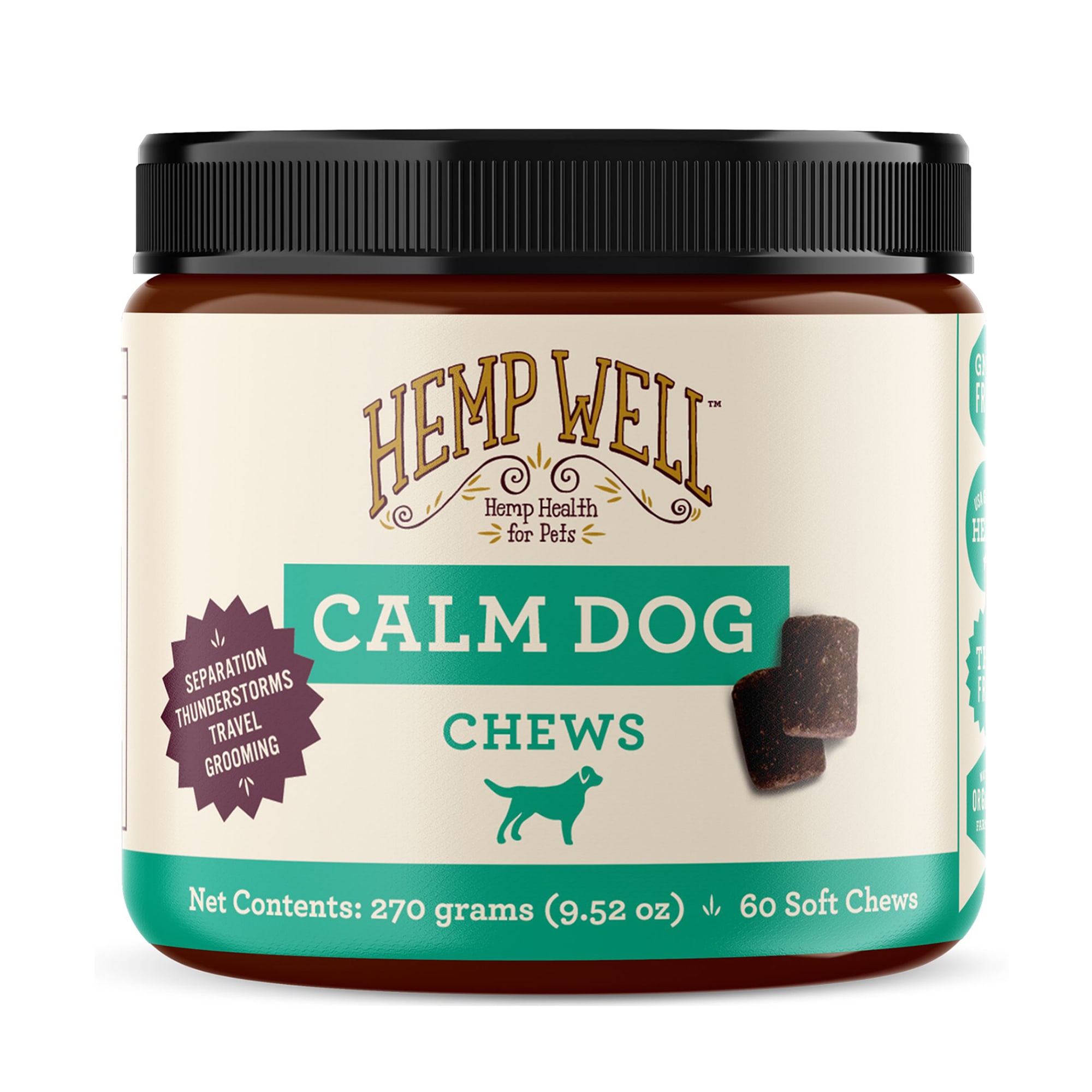 Hemp Well Calm Dog Soft Chews 1.25 oz. Count of 8 Petco