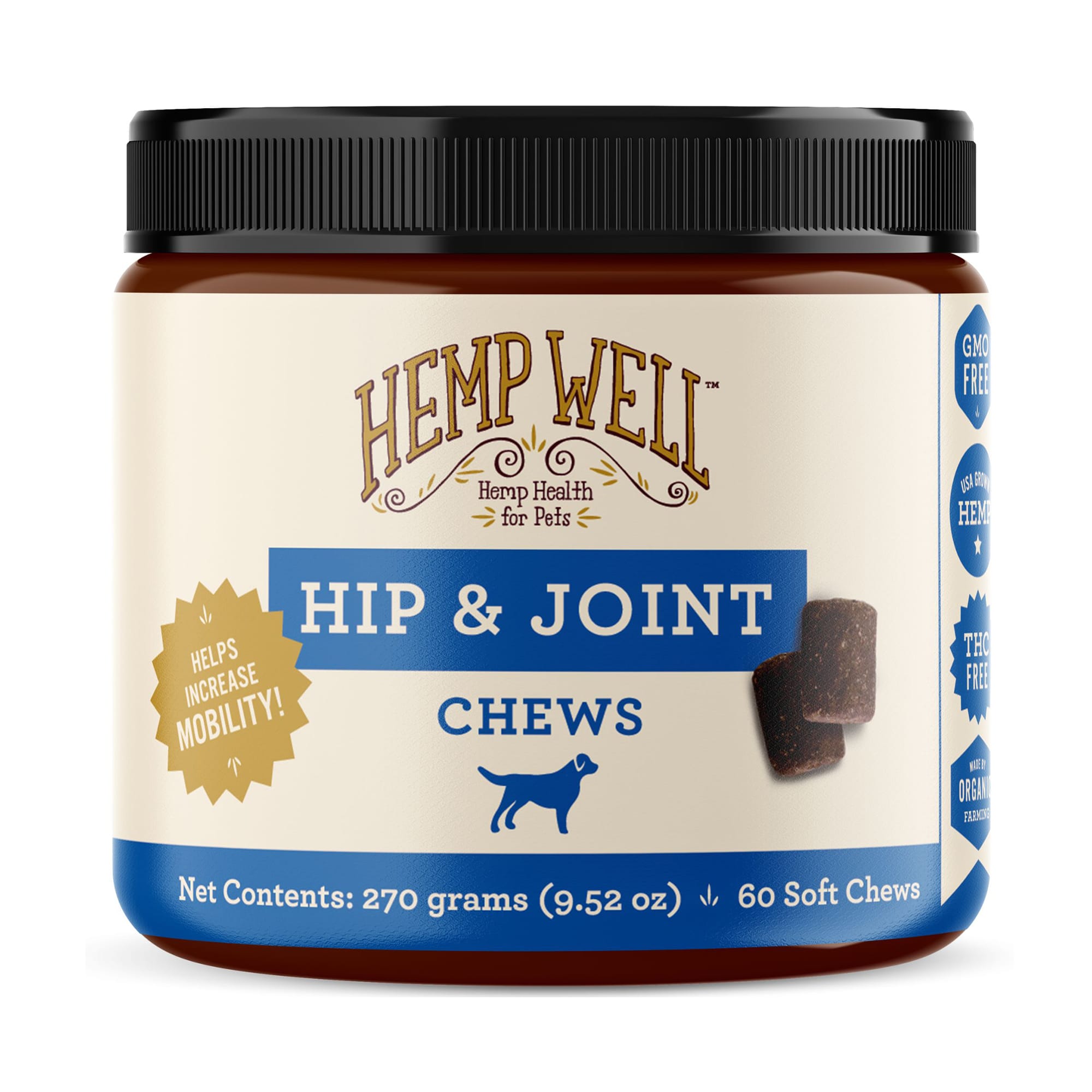 Hemp Well Hip & Joint Dog Soft Chews, 9.52 oz., Count of 60 | Petco