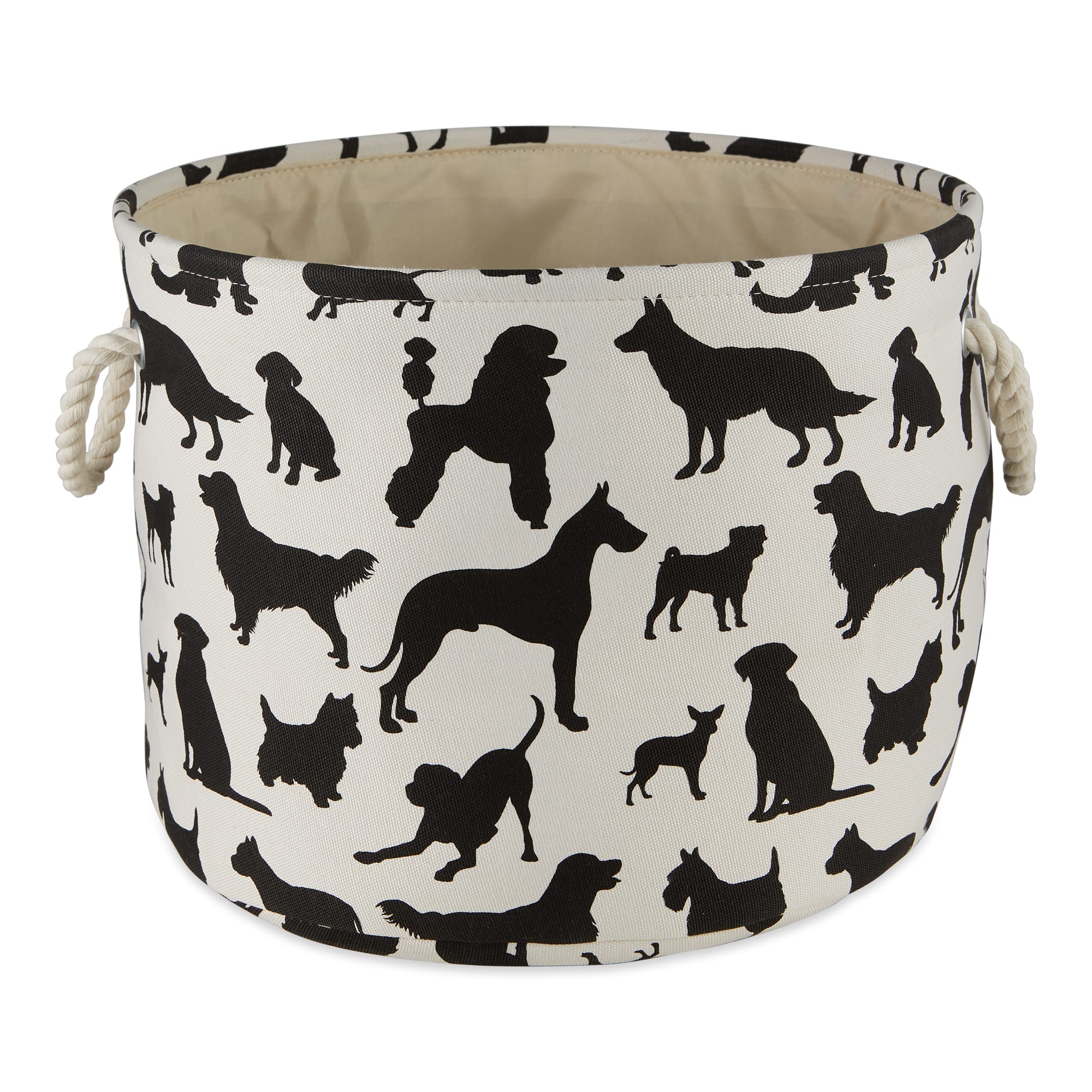 Bone Dry Small Round Polyester Pet Storage Bin