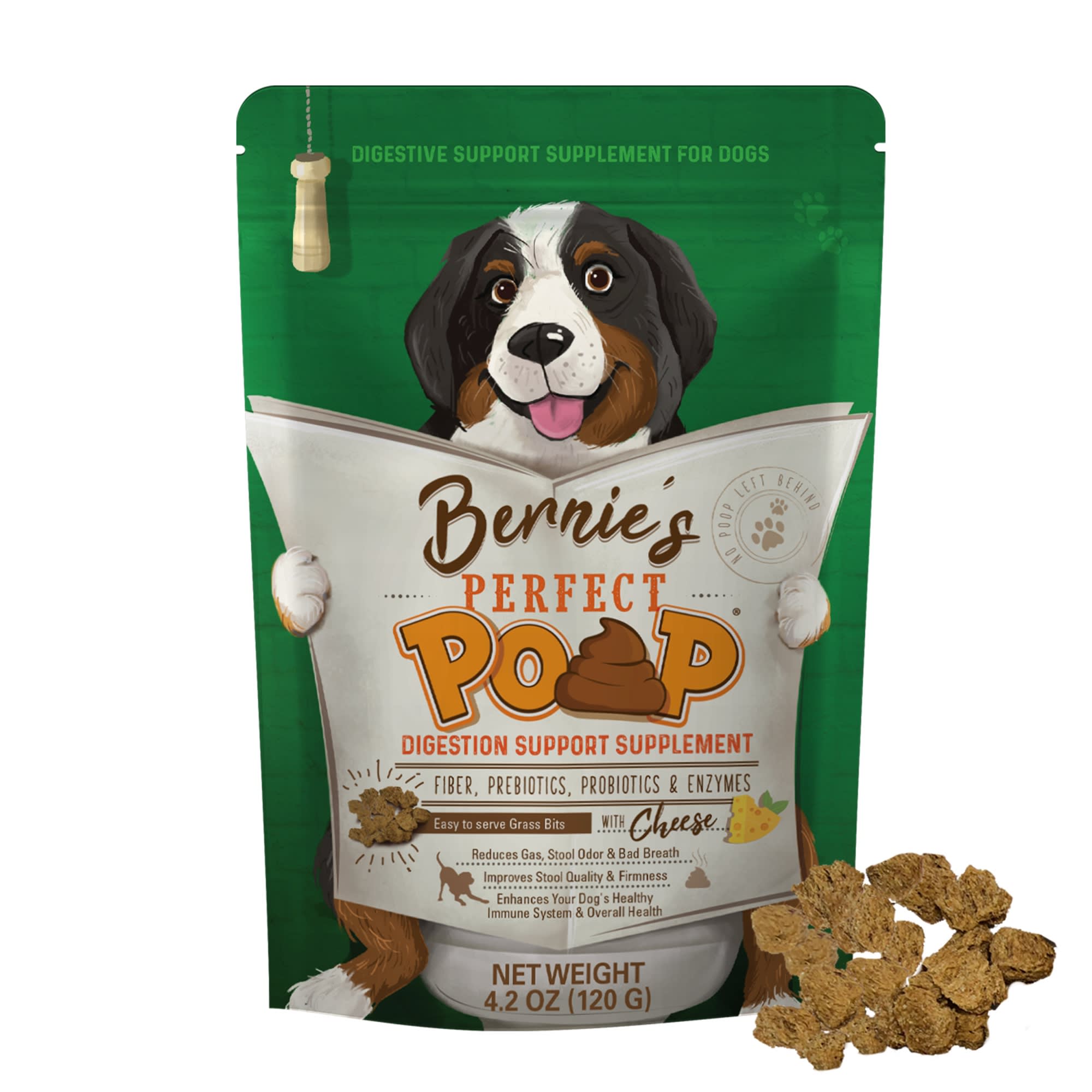 Bernie s Perfect Poop Cheese Flavor Digestion Support Dog