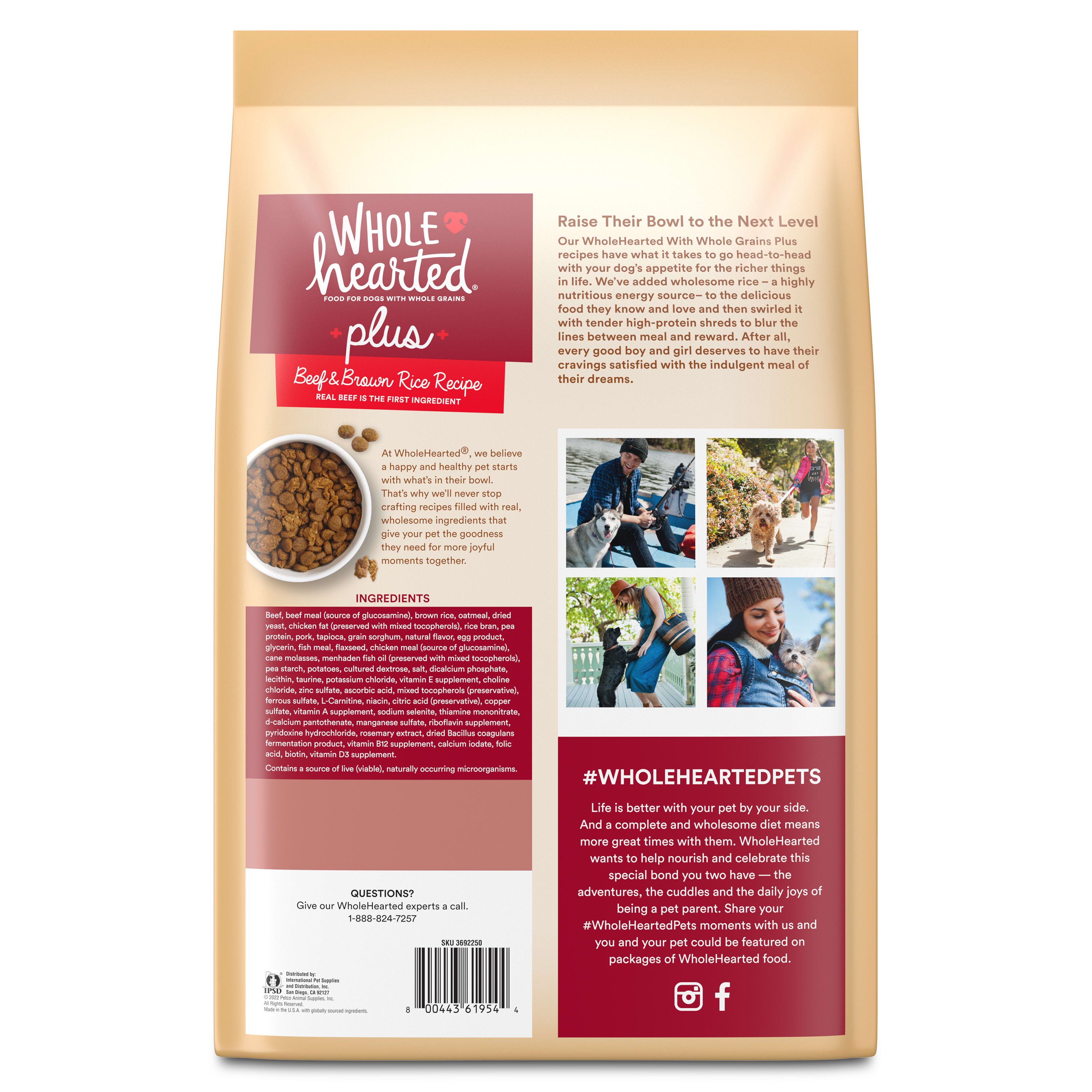 Wholehearted dog food outlet ingredients