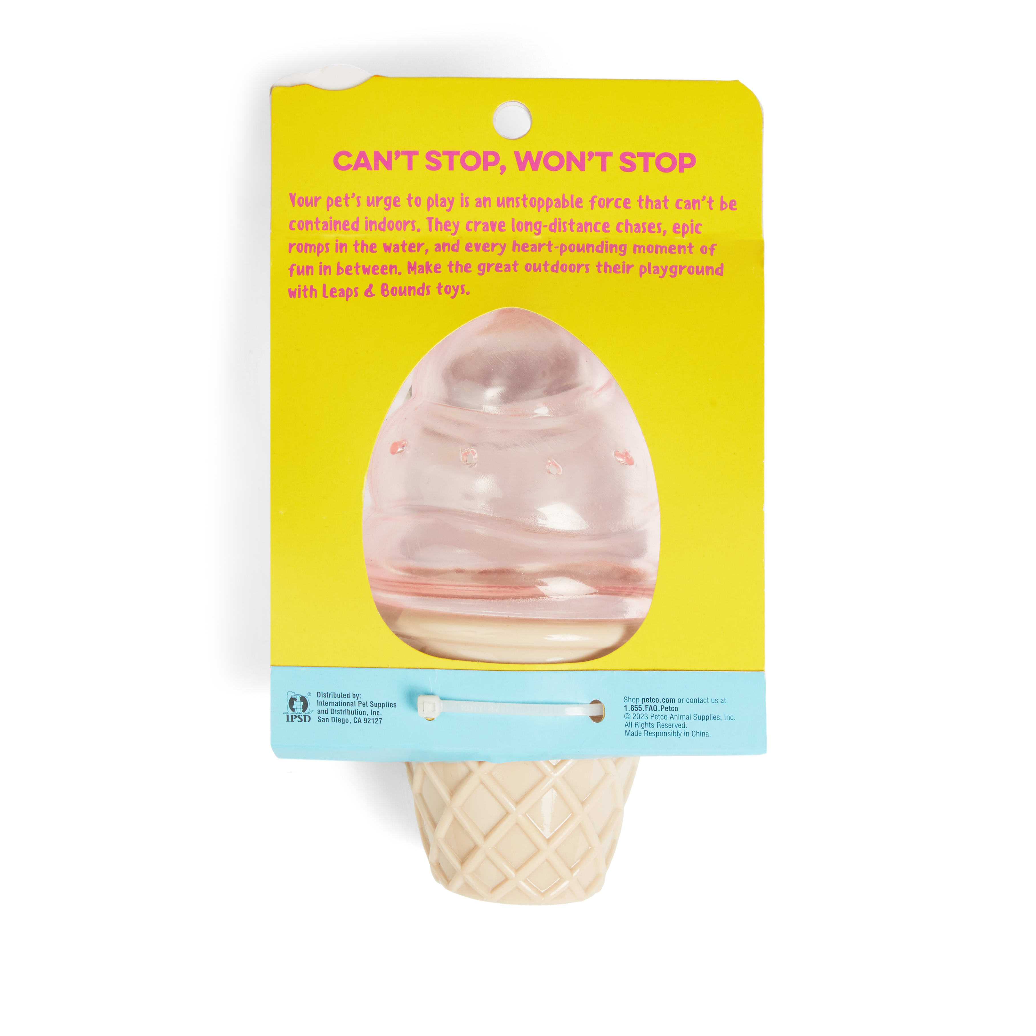 Cool Pup Mini Ice Cream Cone Pink Dog Toy