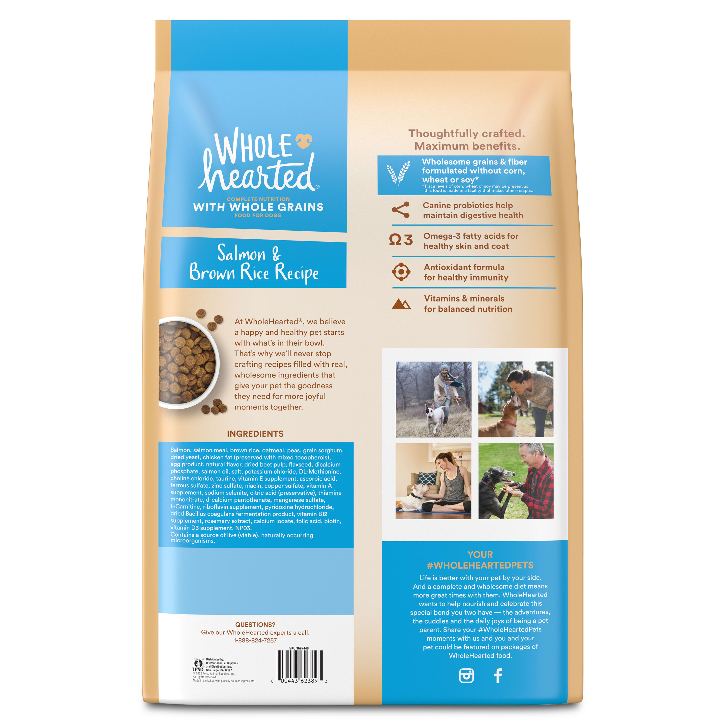 WholeHearted Whole Grains Salmon Recipe Dry Dog Food 5 lbs