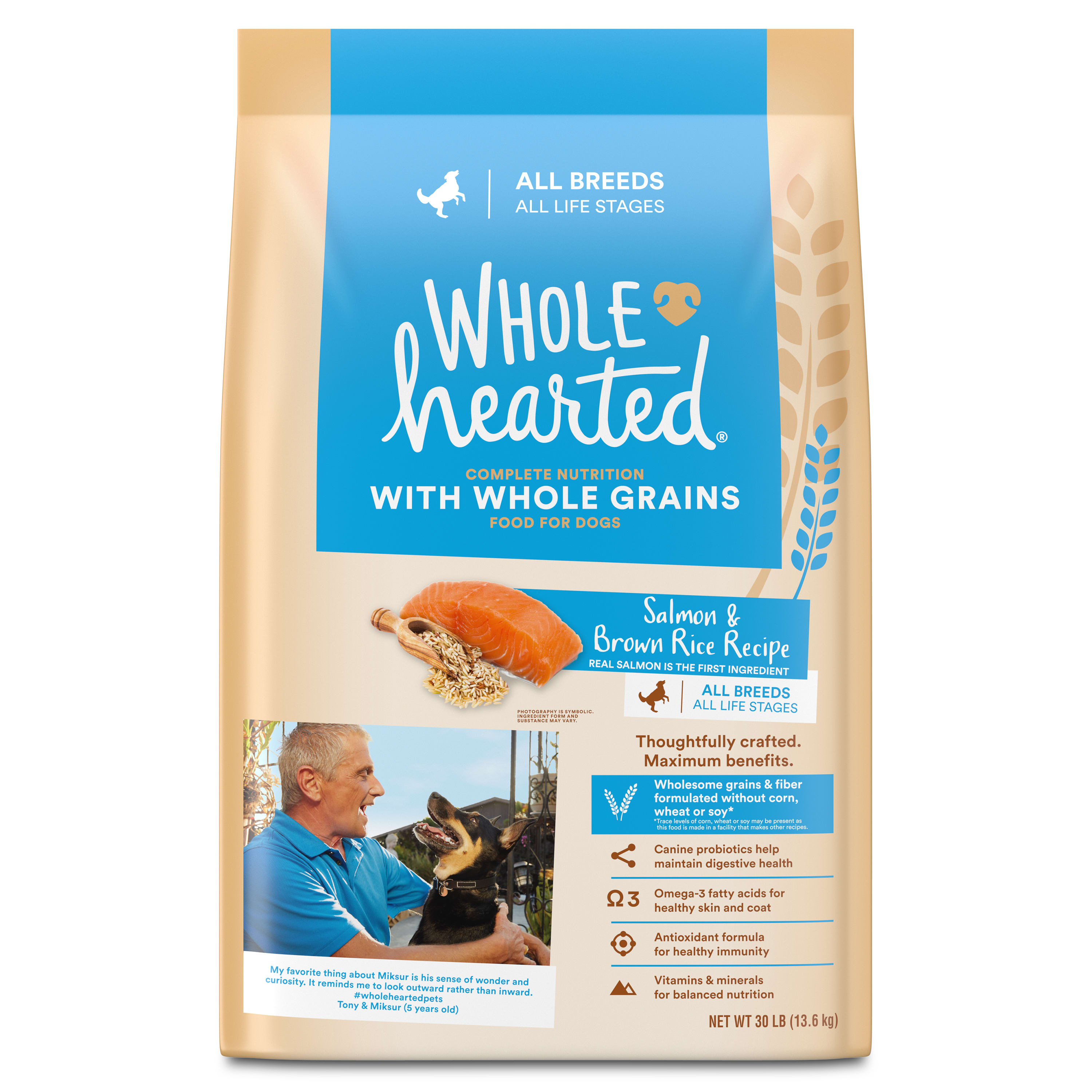 Wholehearted salmon 2025 dog food ingredients