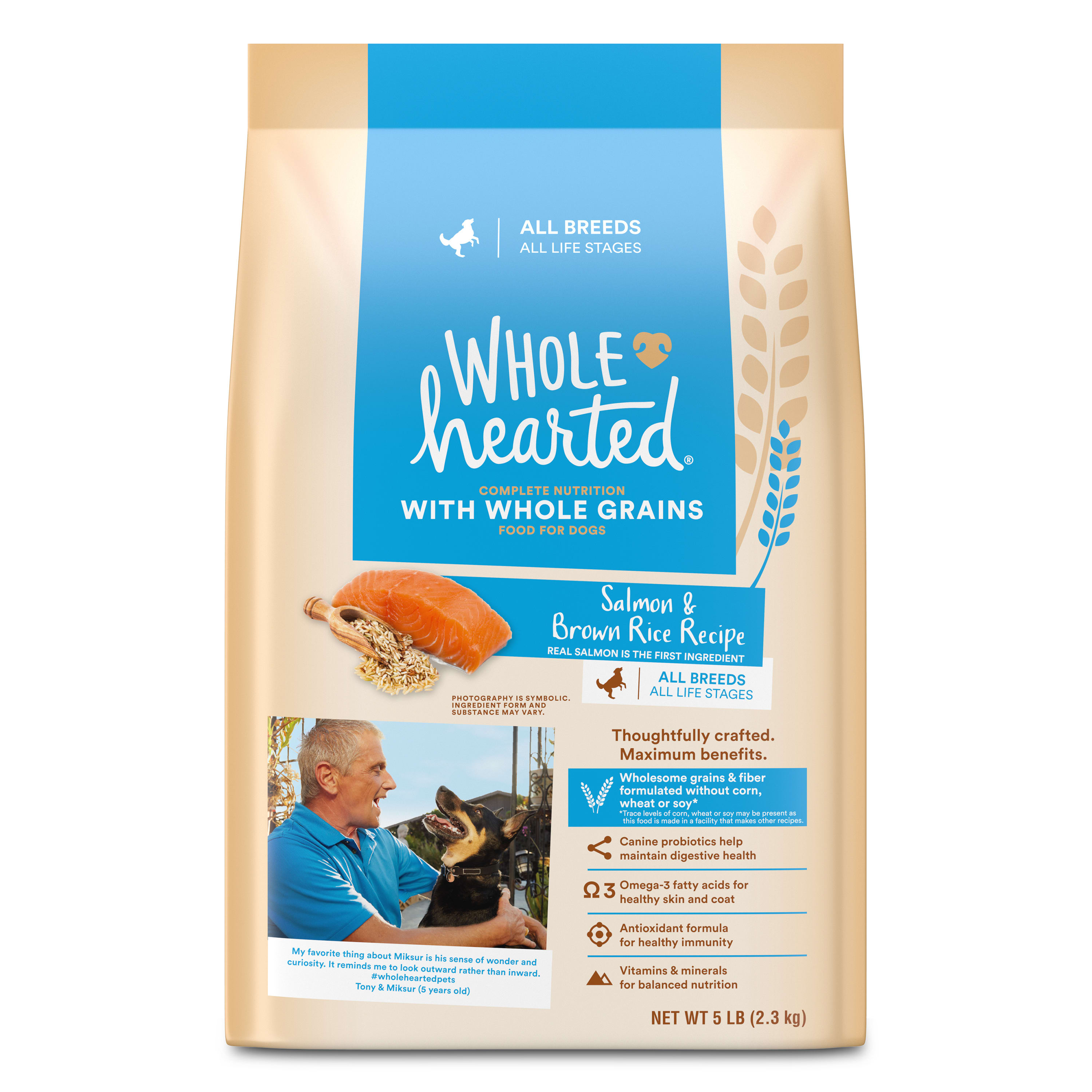 WholeHearted Whole Grains Salmon Recipe Dry Dog Food 5 lbs