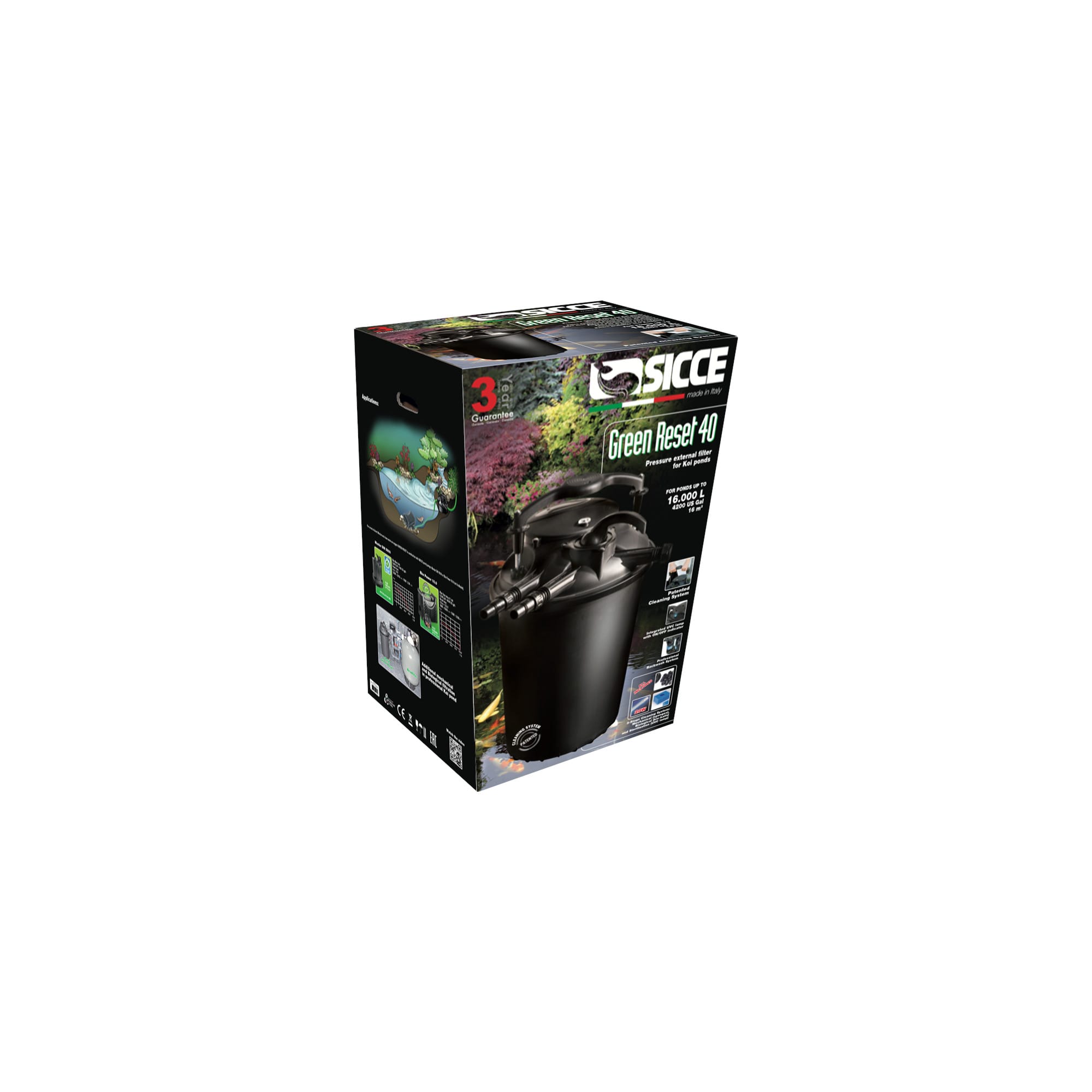 Sicce Green Reset 40 Pond Filter, 20 Watts | Petco