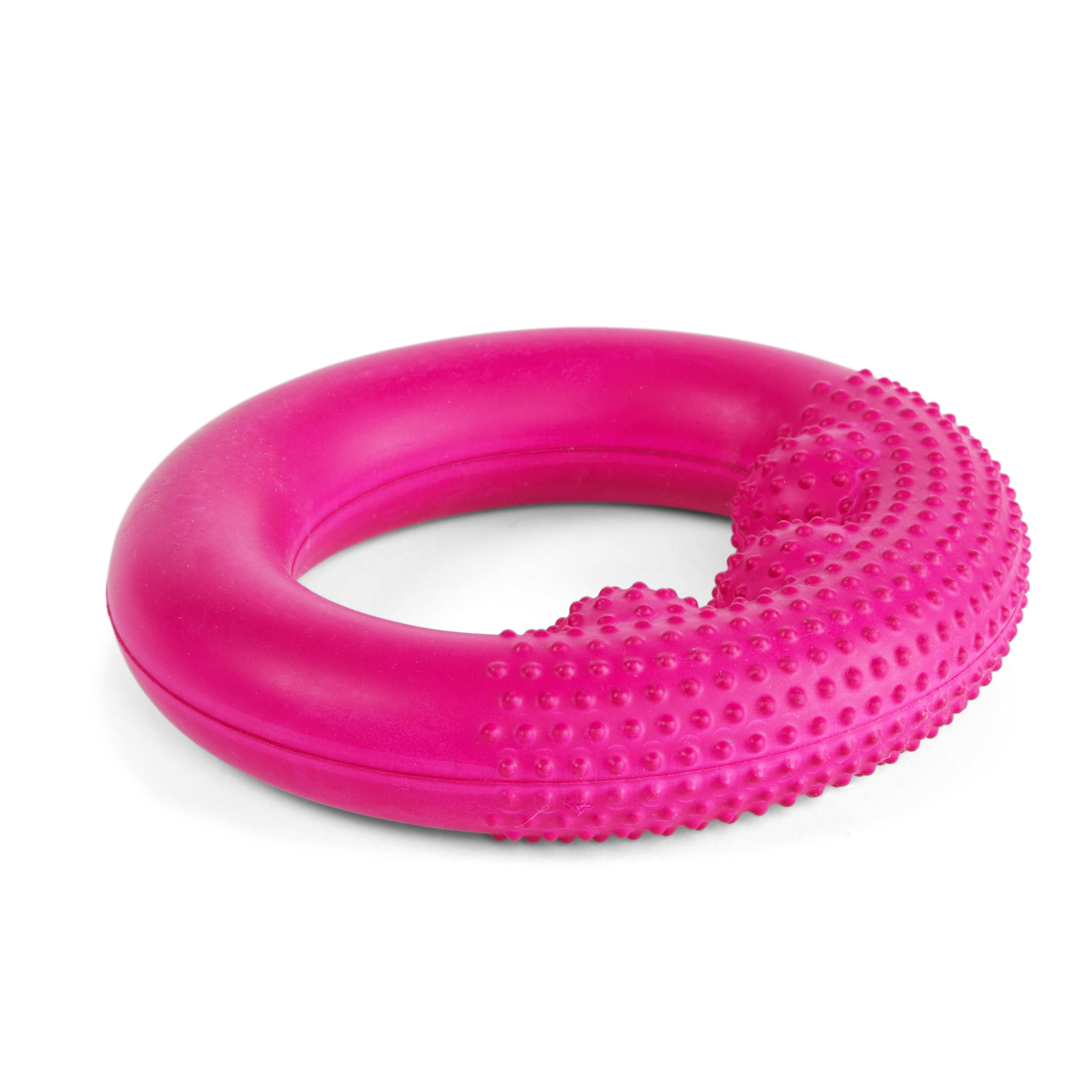 PitchDog Safe and Durable Fetch Ring for Dogs (Pink, 11 inches)