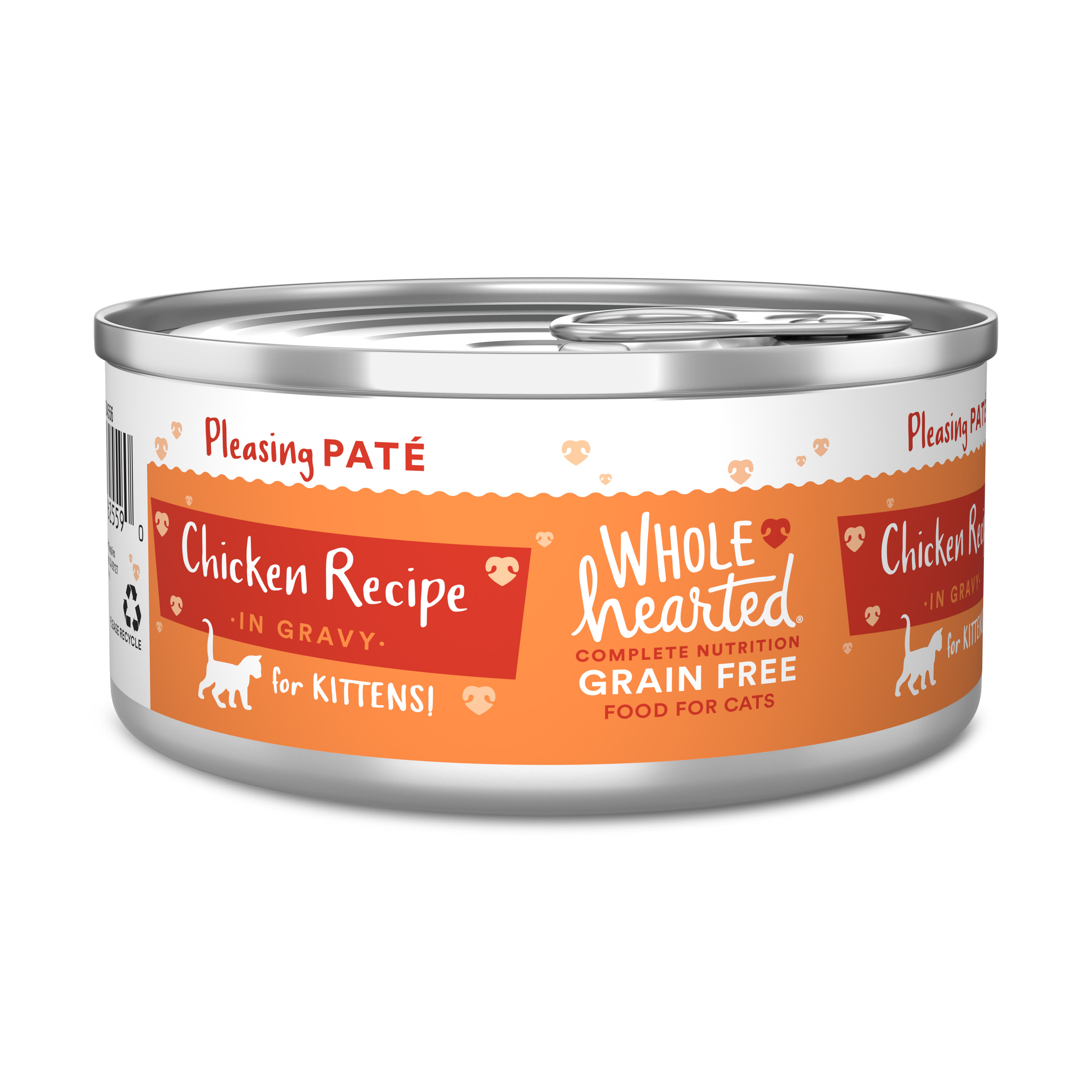 WholeHearted Grain Free Chicken Recipe Wet Food Pate for Kittens