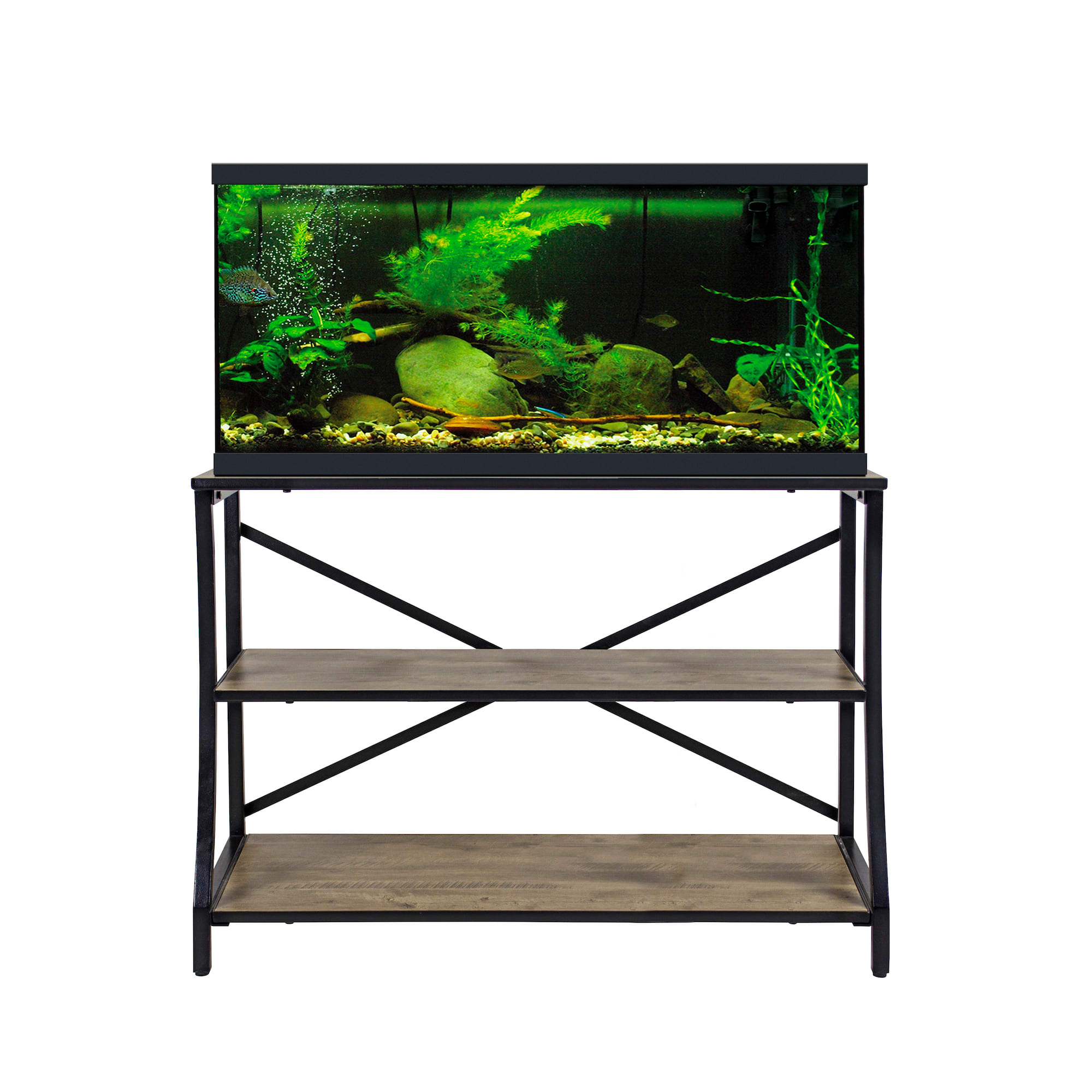 Tall fish shop tank stand