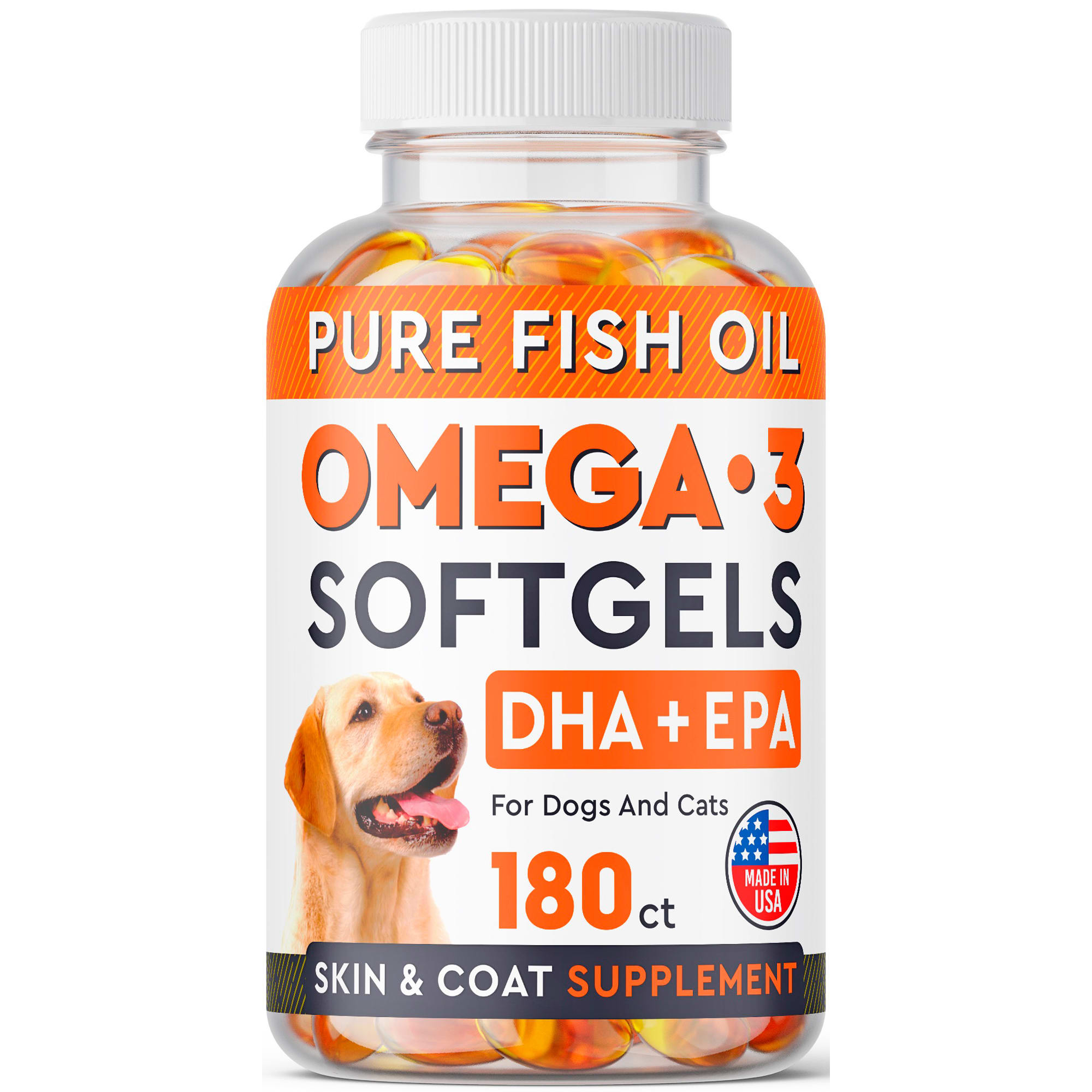 StrellaLab Fish Oil Pills Omega 3 Dog Treats Count of 180