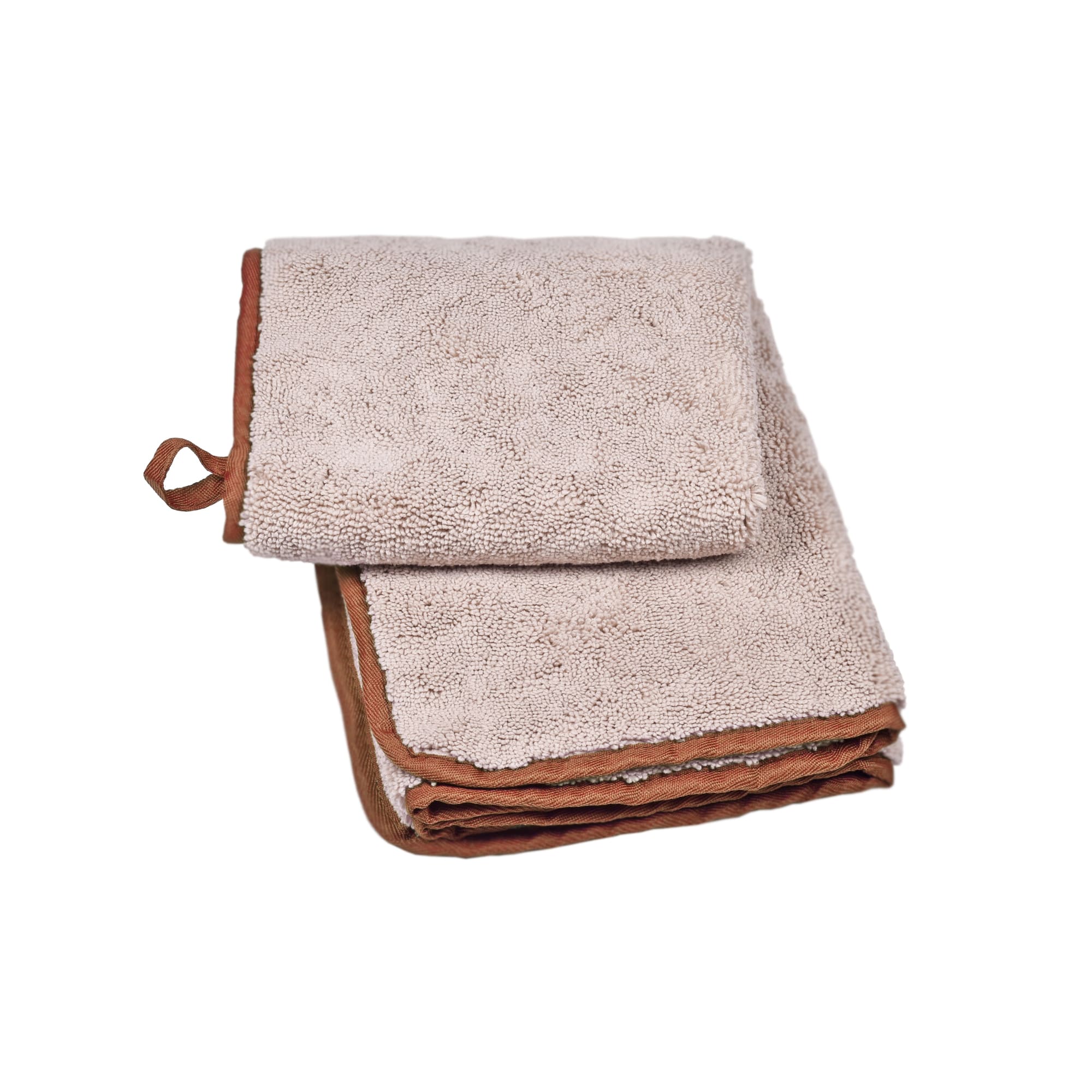 Petcode Paws Pet Fresh Tech Towel and Blanket in Sand Beige with Terra Brown, 50 L x 30 W x 0.275 H, Large