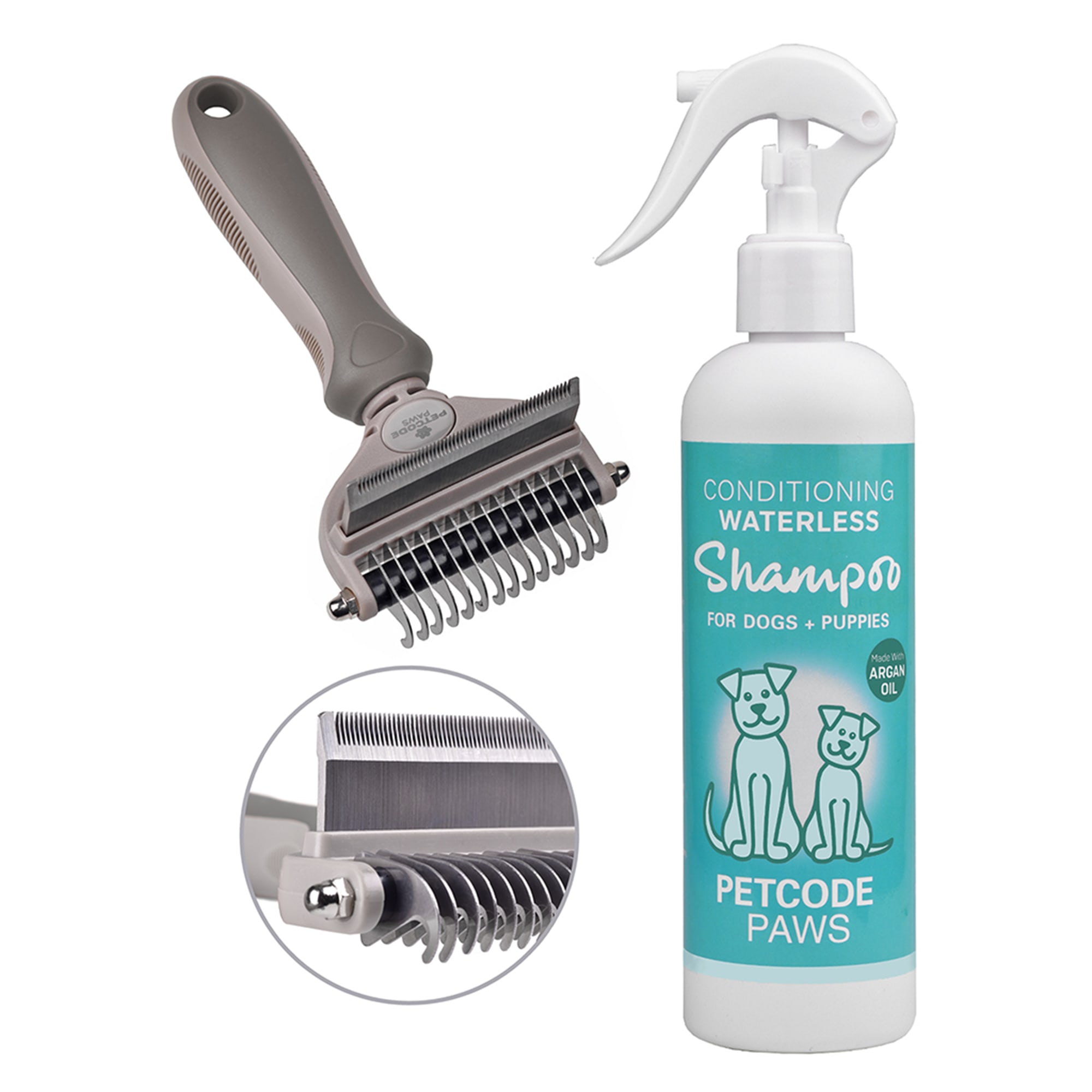 Petcode Paws Medium Dove Gray Detangling Kit for Dogs Grooming, 10.14 ...