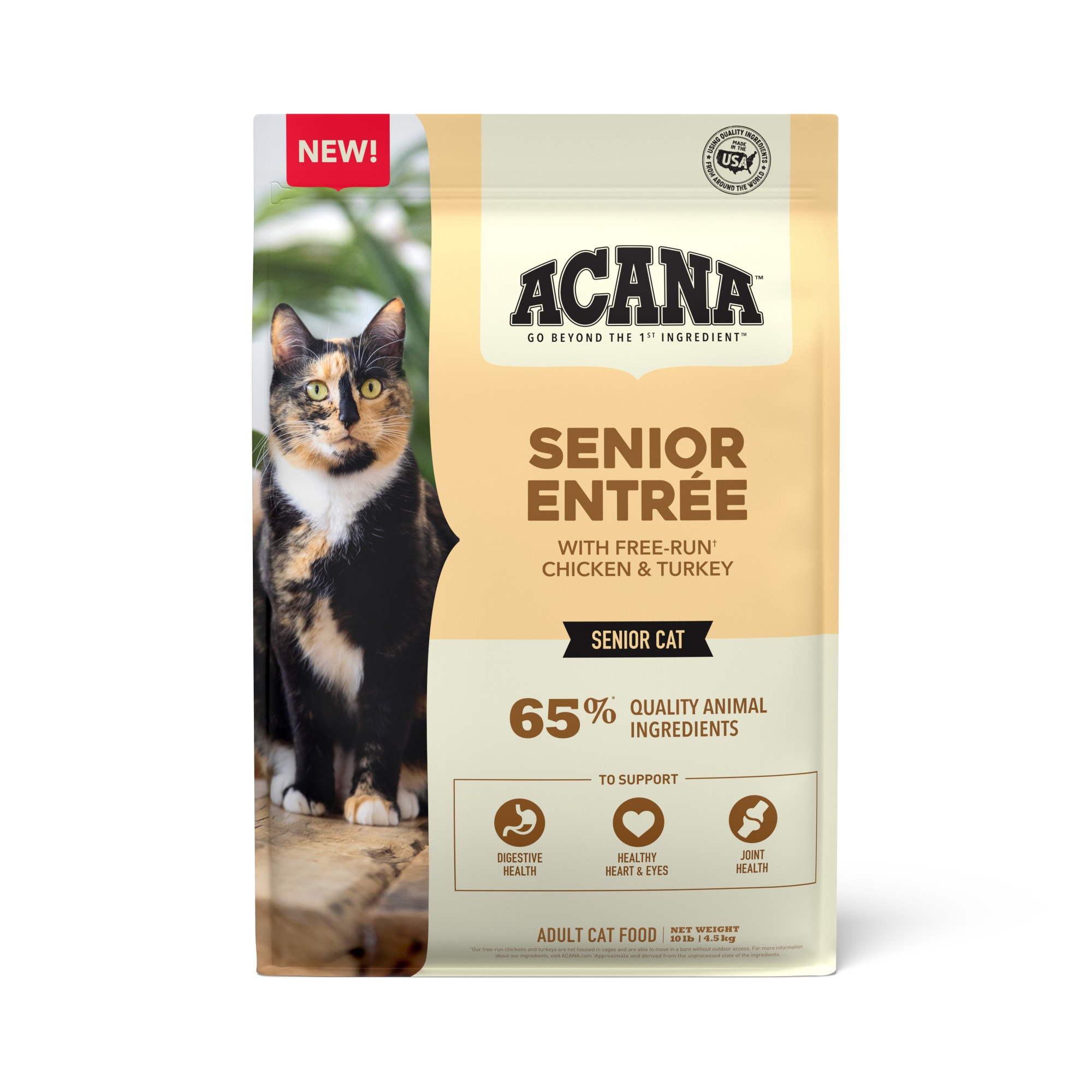 ACANA Senior Entree Chicken Turkey and Duck Dry Cat Food 10 lbs