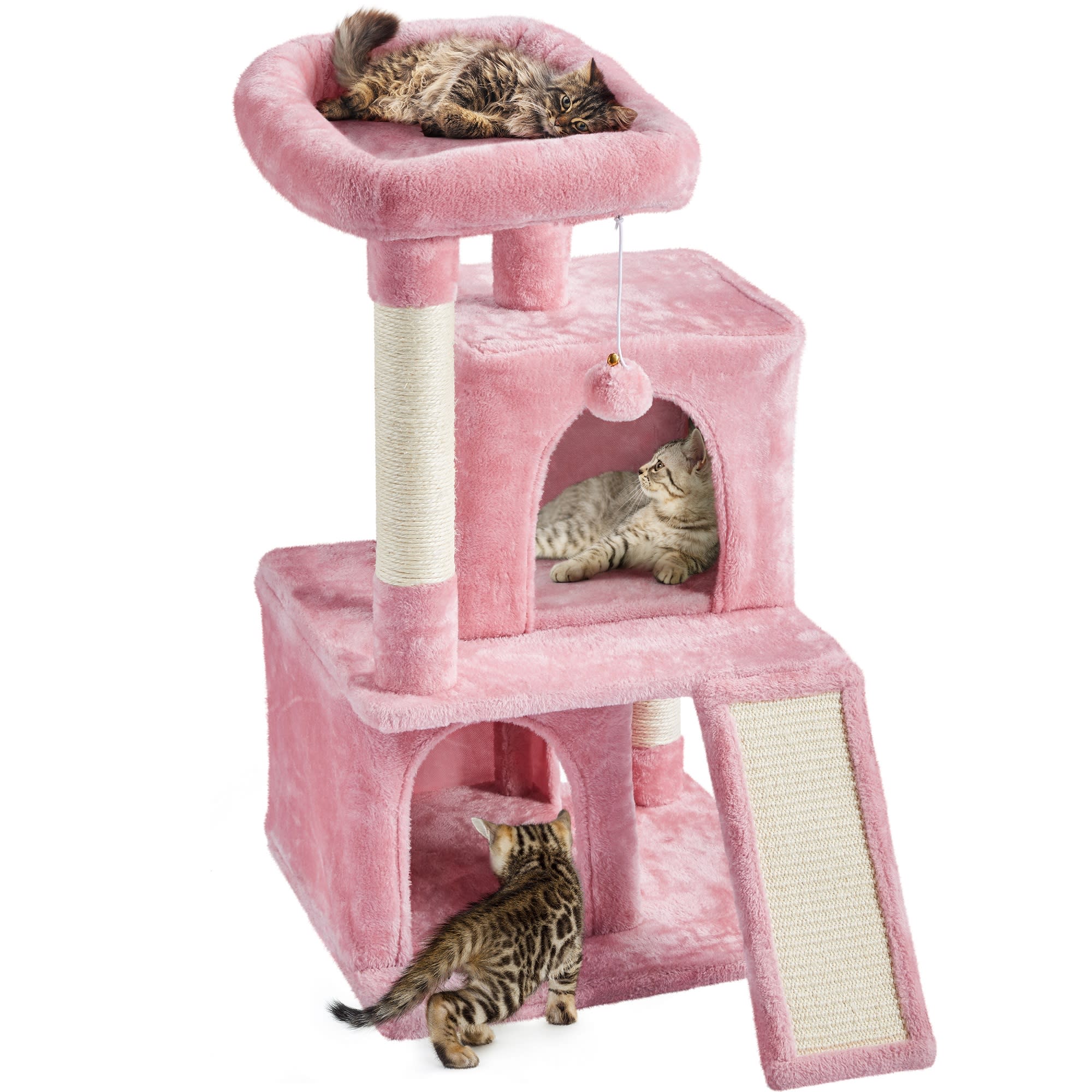Topeakmart Pink Cat with 2 36" H |